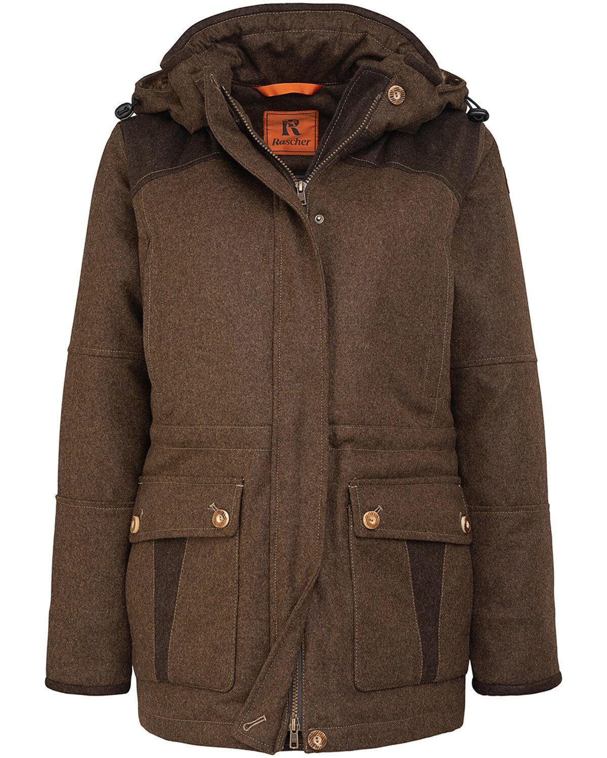 Rascher Outdoorjacke Damen Lodenjacke Prestige Drückjagd & Treibjagd, Freizeit