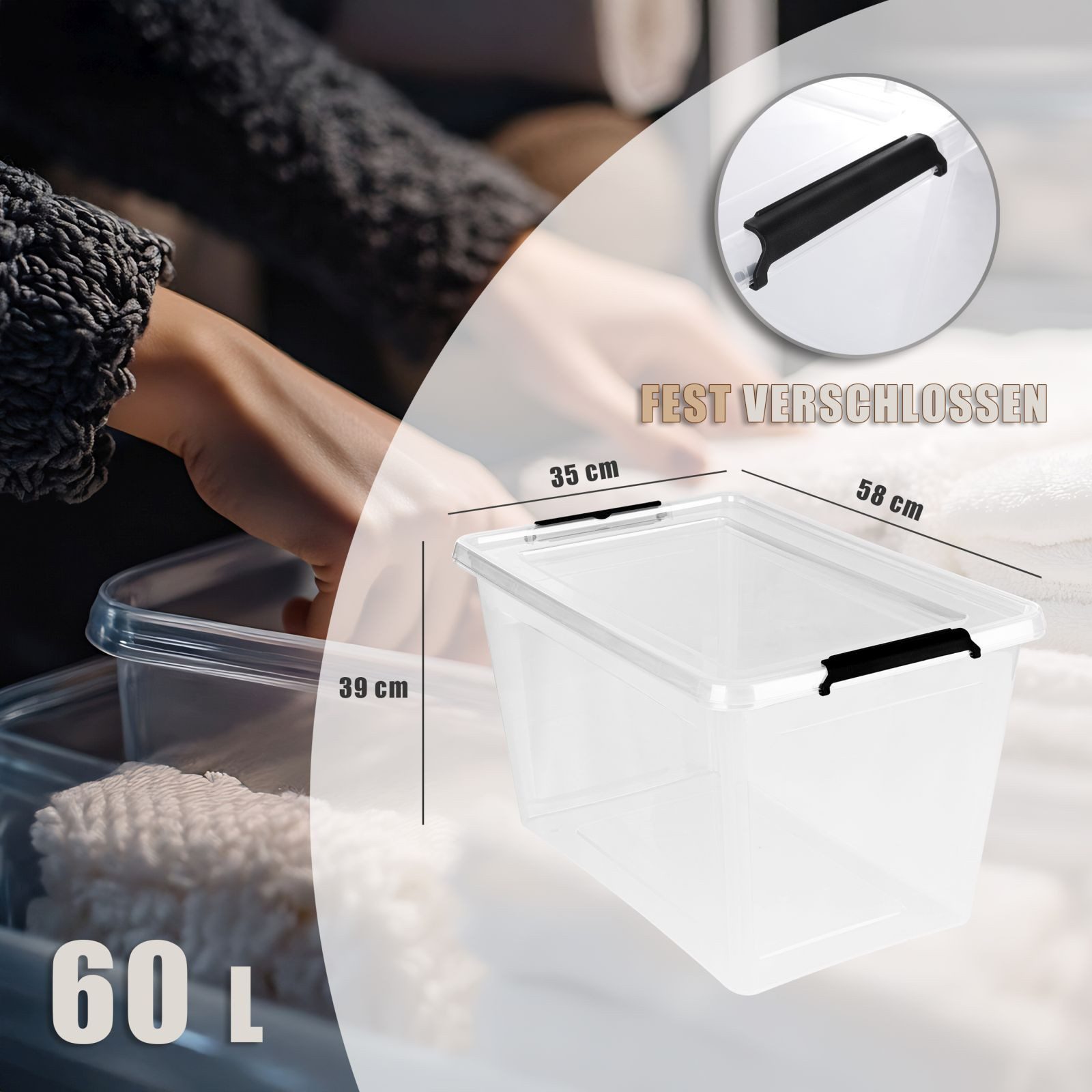 astor24 Aufbewahrungsbox Aufbewahrungsbox mit Deckel 4er günstig online kaufen