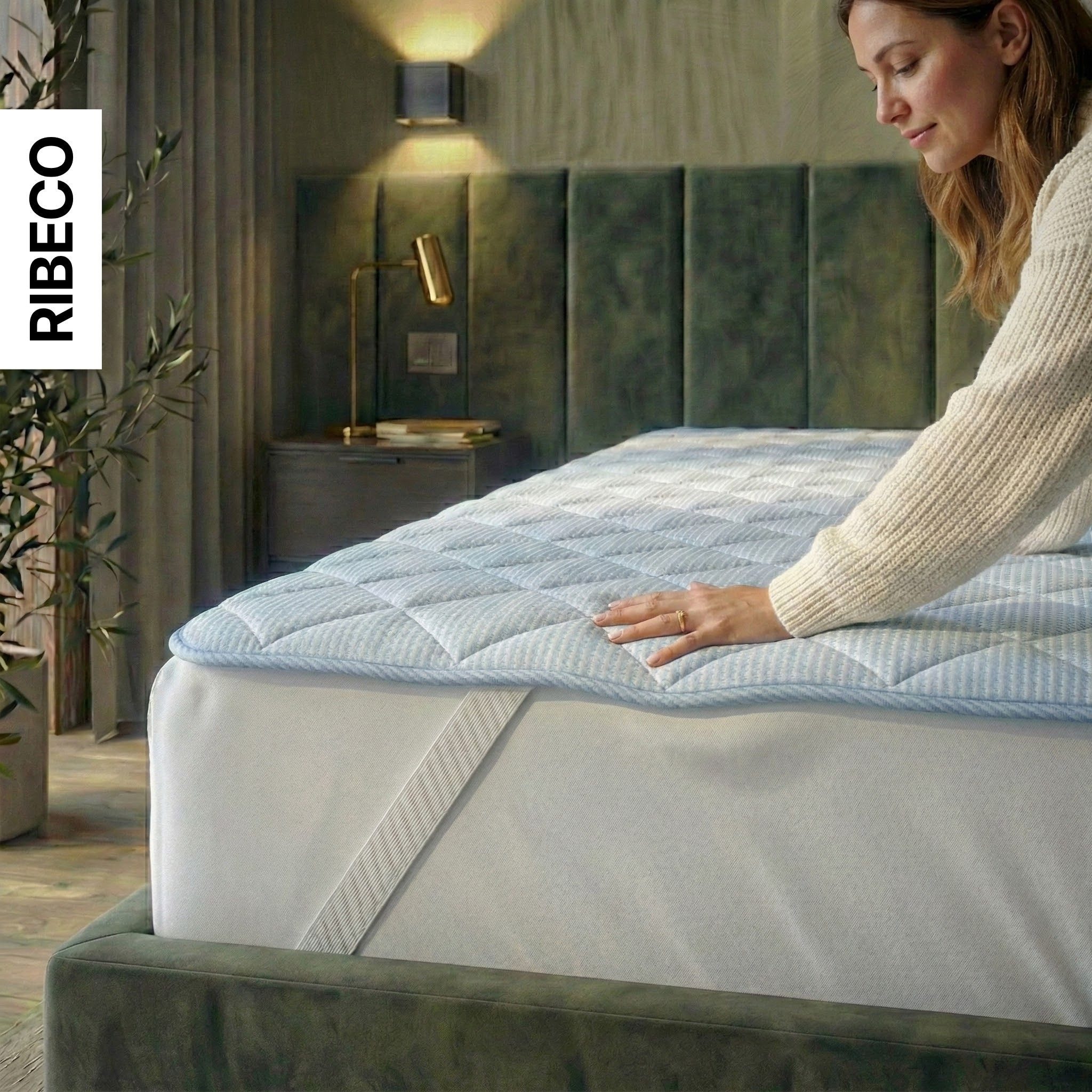 Matratzenauflage Top Cool, Auflage 90x200 cm, 120x200 cm, 180x200 cm, wendbar RIBECO, Matratzenschoner, mit über 1.400 positiven Kundenbewertungen! – Bild 3 von 5