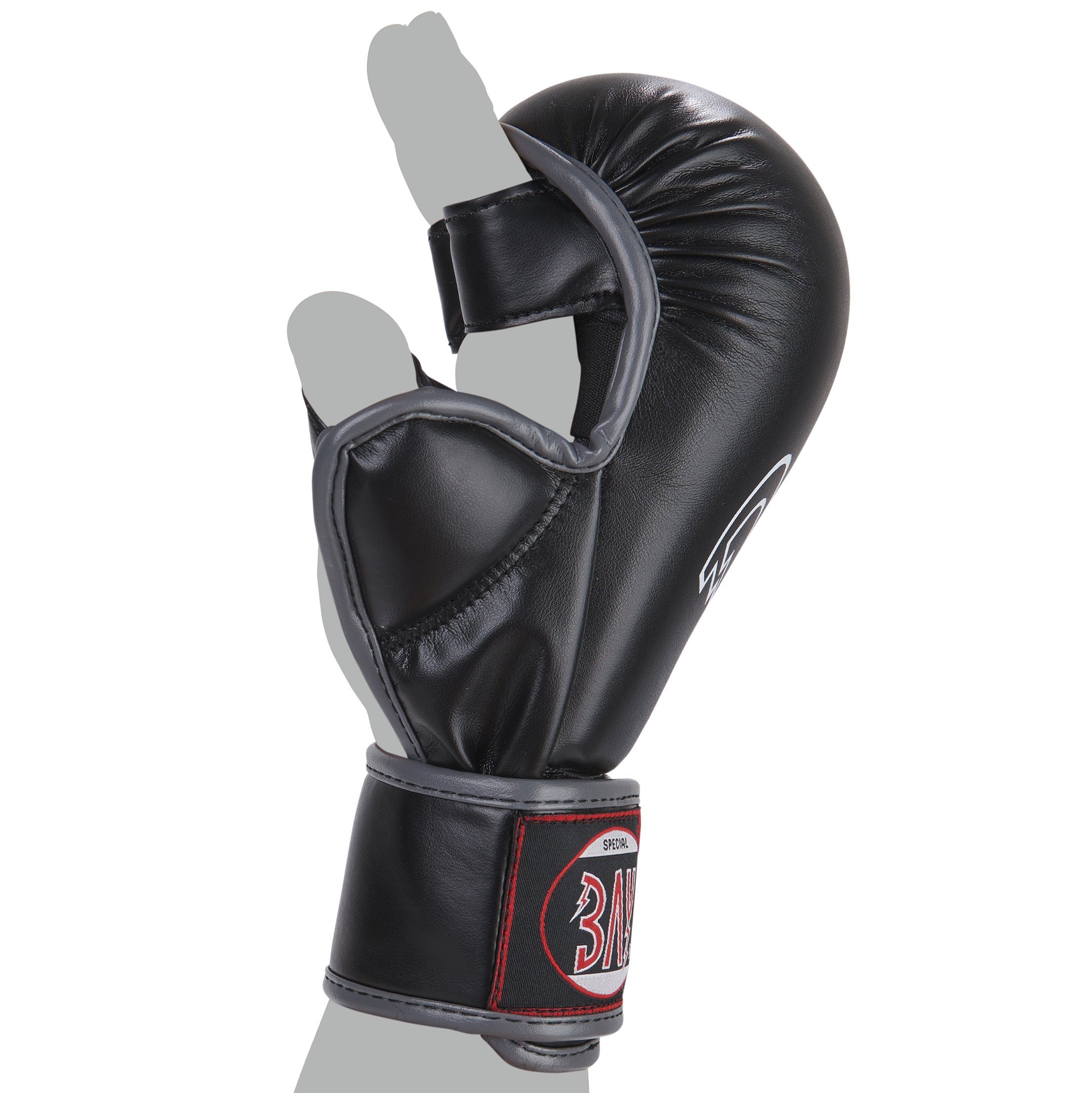 BAY-Sports MMA-Handschuhe Cage Fighter MMA, Krav Maga FreeFight Training Handschutz Handschützer (Paar), XXS - XL, Erwachsene und Kinder, Profi Ausführung Training