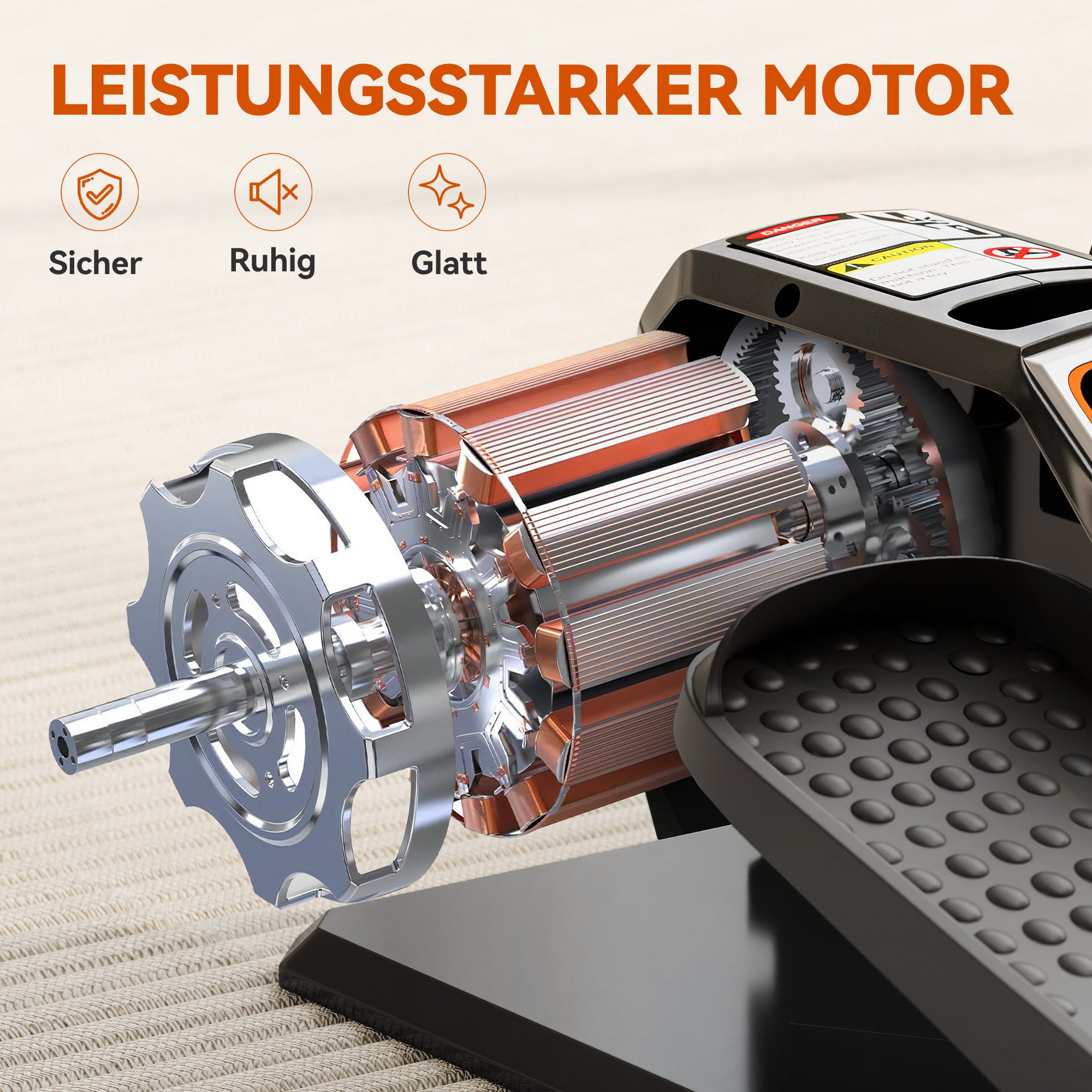 SPORTNOW Ellipsentrainer mit Fernbedienung, LED-Display, 12 Geschwindigkeiten (Leise Tragbar Pedaltrainer, 1-tlg., Untertisch Elektrischer Crosstrainer), für Senioren Büro