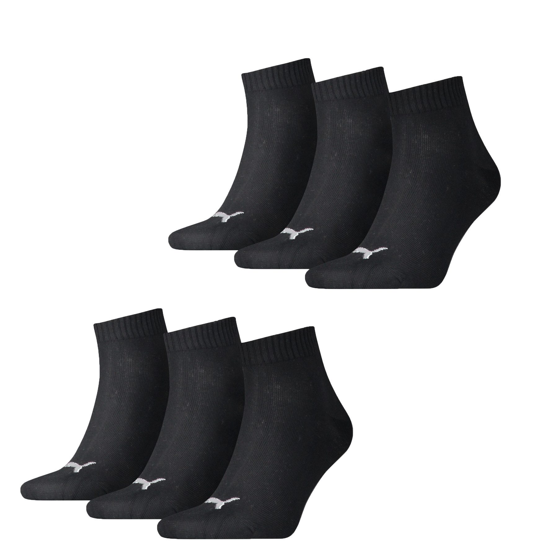 PUMA Kurzsocken Bequeme Quarter Socken aus Baumwollmischung (6-Paar) Strümpfe für Damen & Herren, Größe 43-46