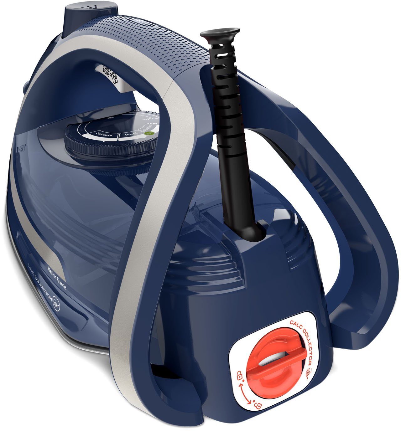 Tefal Dampfbügeleisen Ultragliss Plus, 2800 W, Dampfstoß: 250 g/Min., 50 g/Min. Dampfabgabe, 2800 W, Vertikaldampf, abnehmbarer Kalk-Kollektor, Eco Mode, blau/weiß FV6830