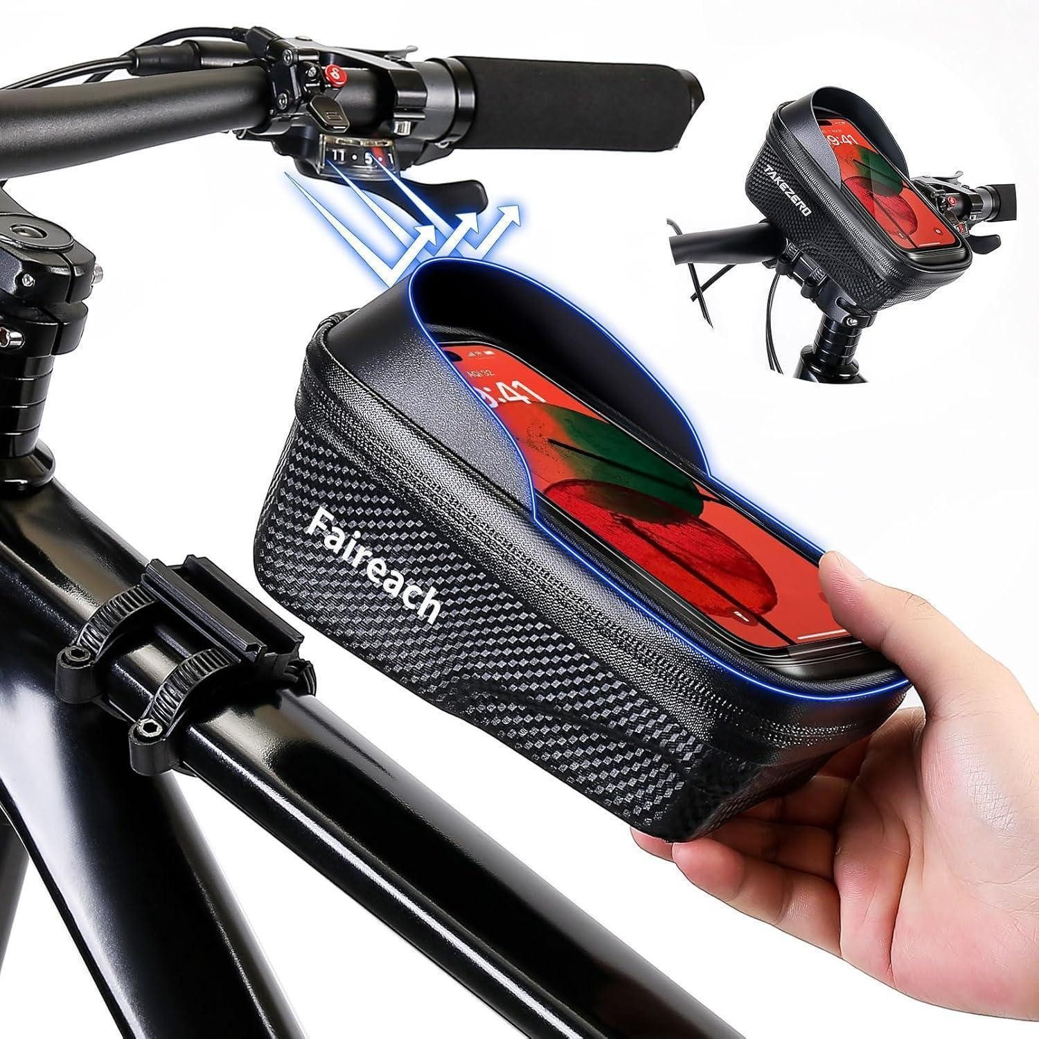 LuxusKollektion Handy-Rahmentasche Fahrradtasche Rahmen Wasserdicht Handytasche 0,25mm Touchscreen 5,5-7