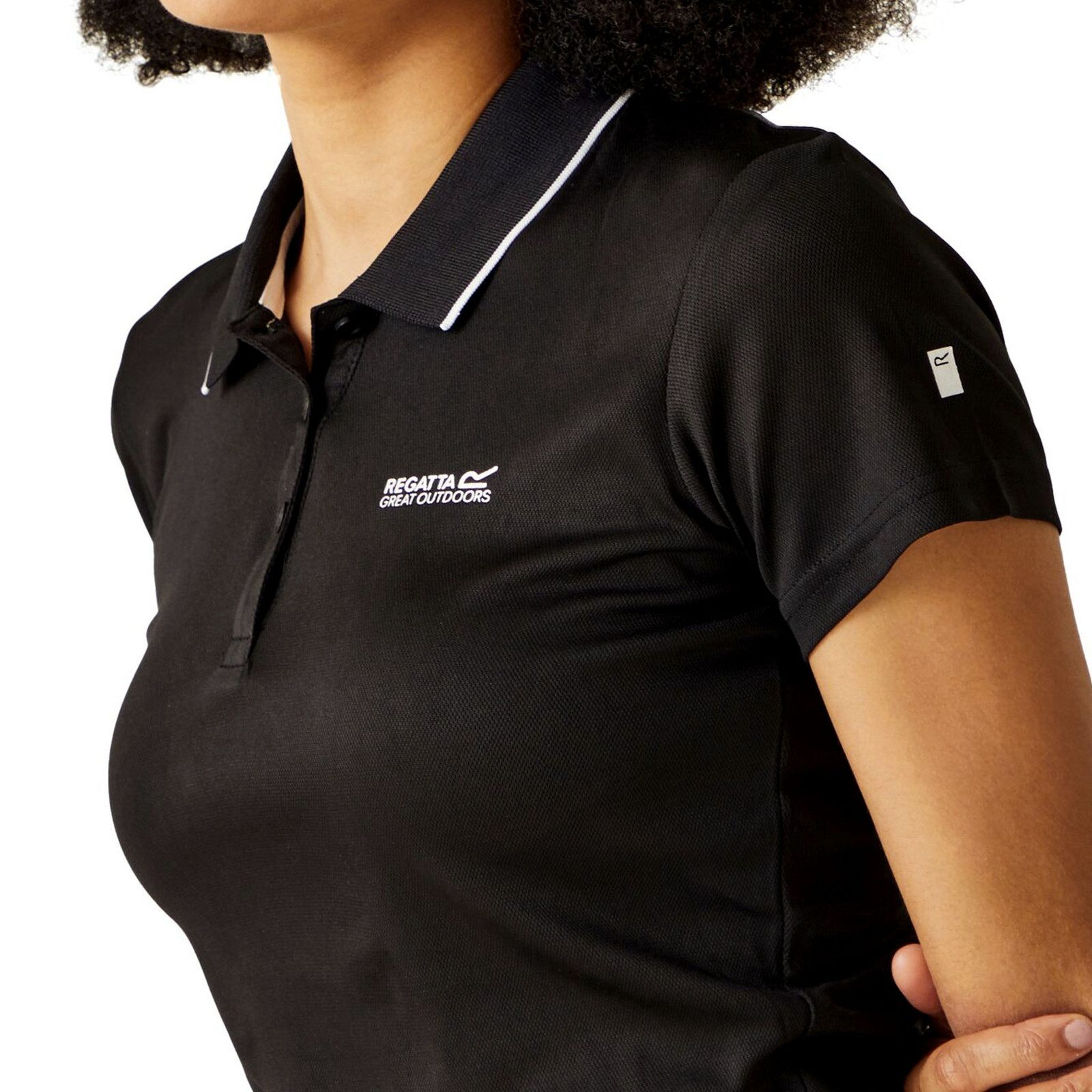 Regatta Poloshirt Poloshirt mit Marken-Logo und -schriftzug auf der Vorderseite