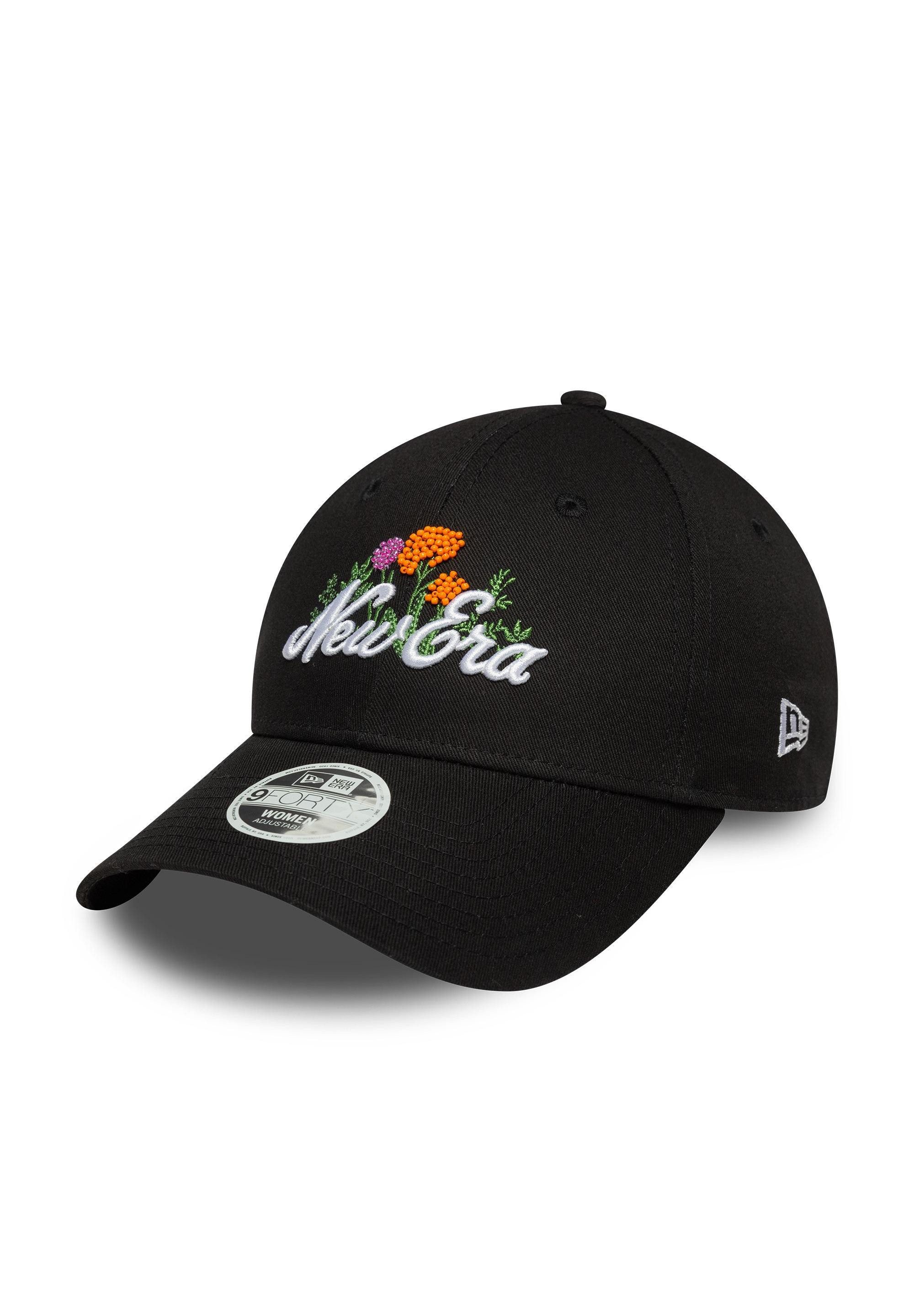 Baseball Cap New Era Script Blumen 9Forty Women Cap New Era Schwarz