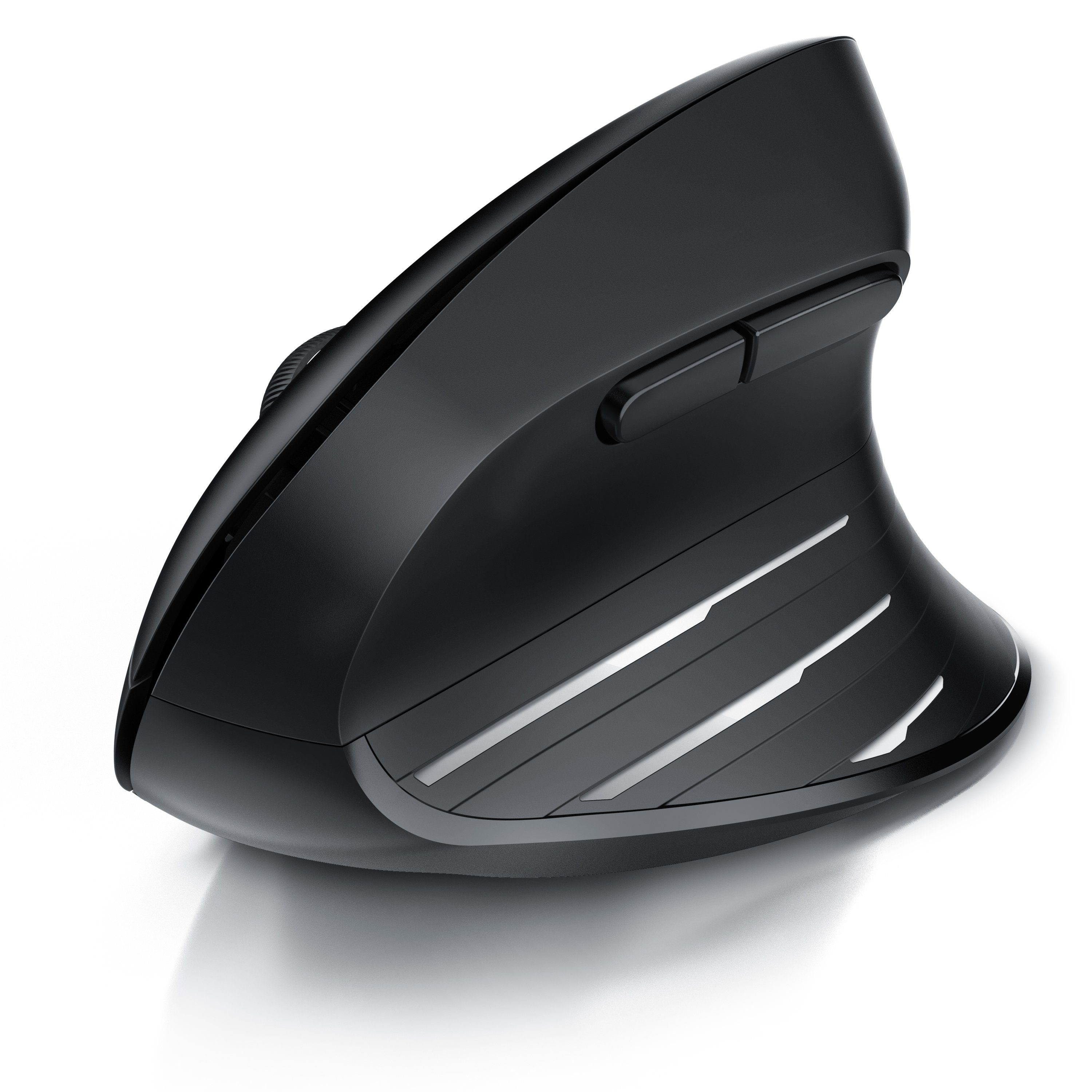 CSL Ergonomische vertikale Funkmaus, 7 Tasten ergonomische Maus (Funk, Kabellose Mouse 2,4 GHz, 1000-2400 DPI, Wireless, für PC und Mac)
