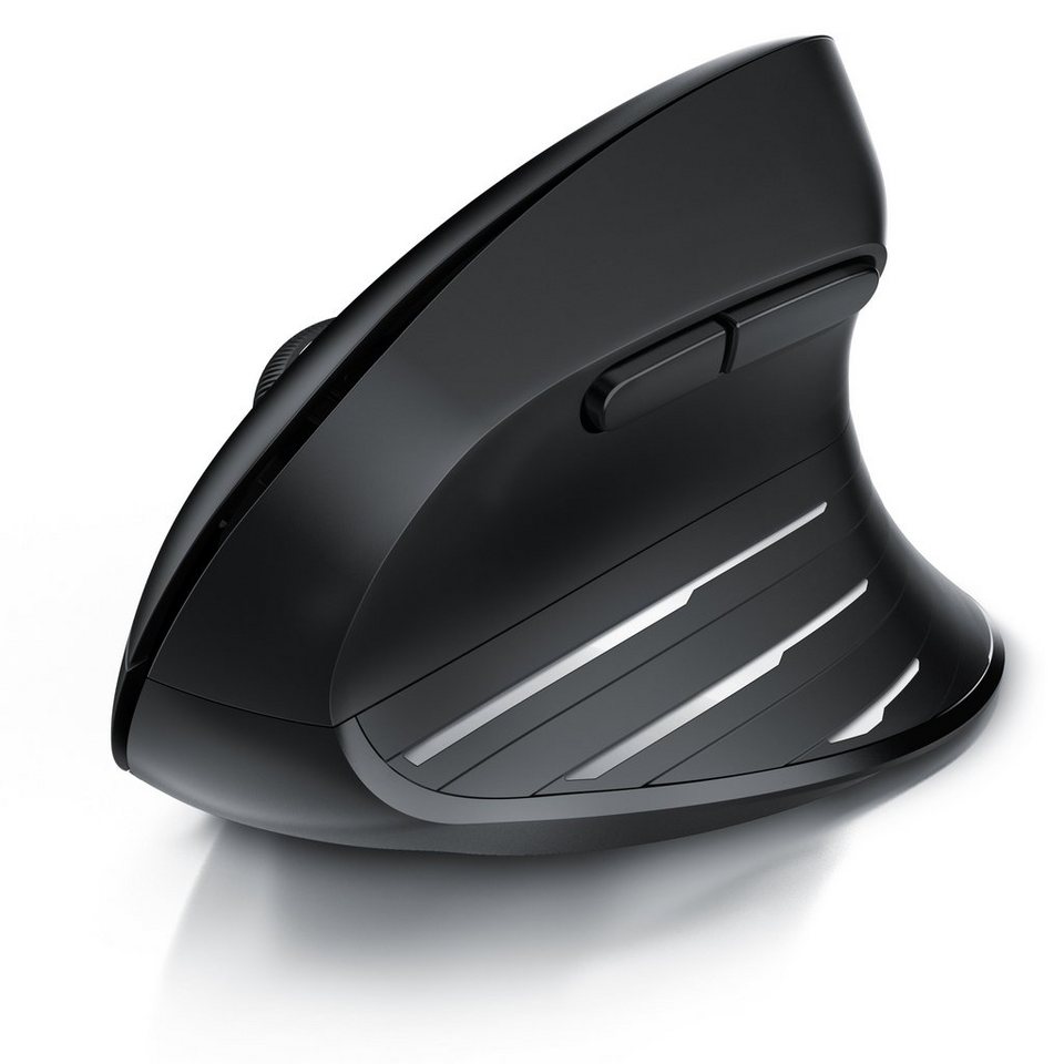 CSL ergonomische Maus (Funk, Kabellose Mouse 2,4 GHz, 1000-2400 DPI,  Wireless, für PC und Mac)