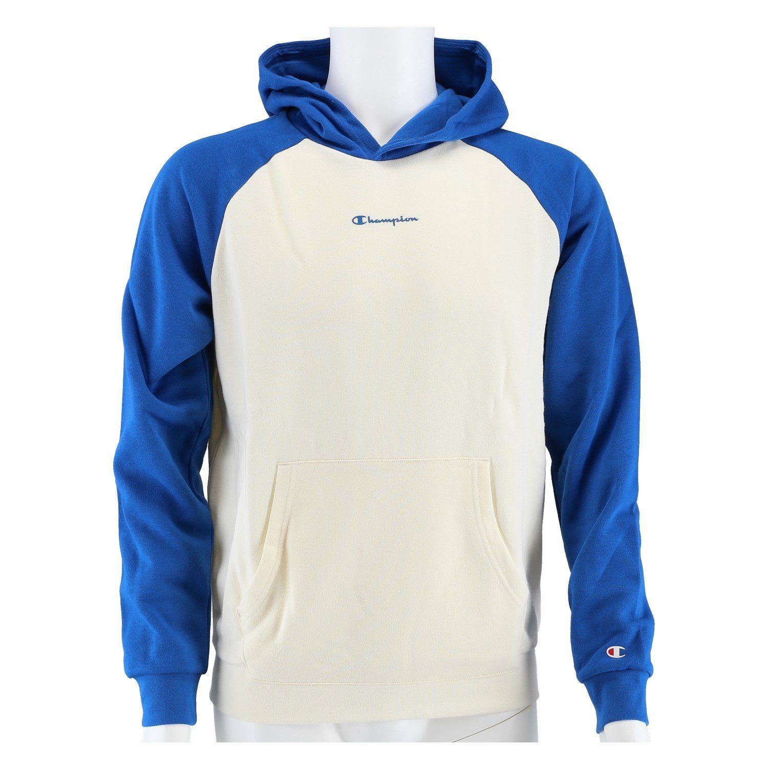 Champion Kapuzenpullover Hoodie American Classic Small Logo (gefüttert) beige/blau Jungen