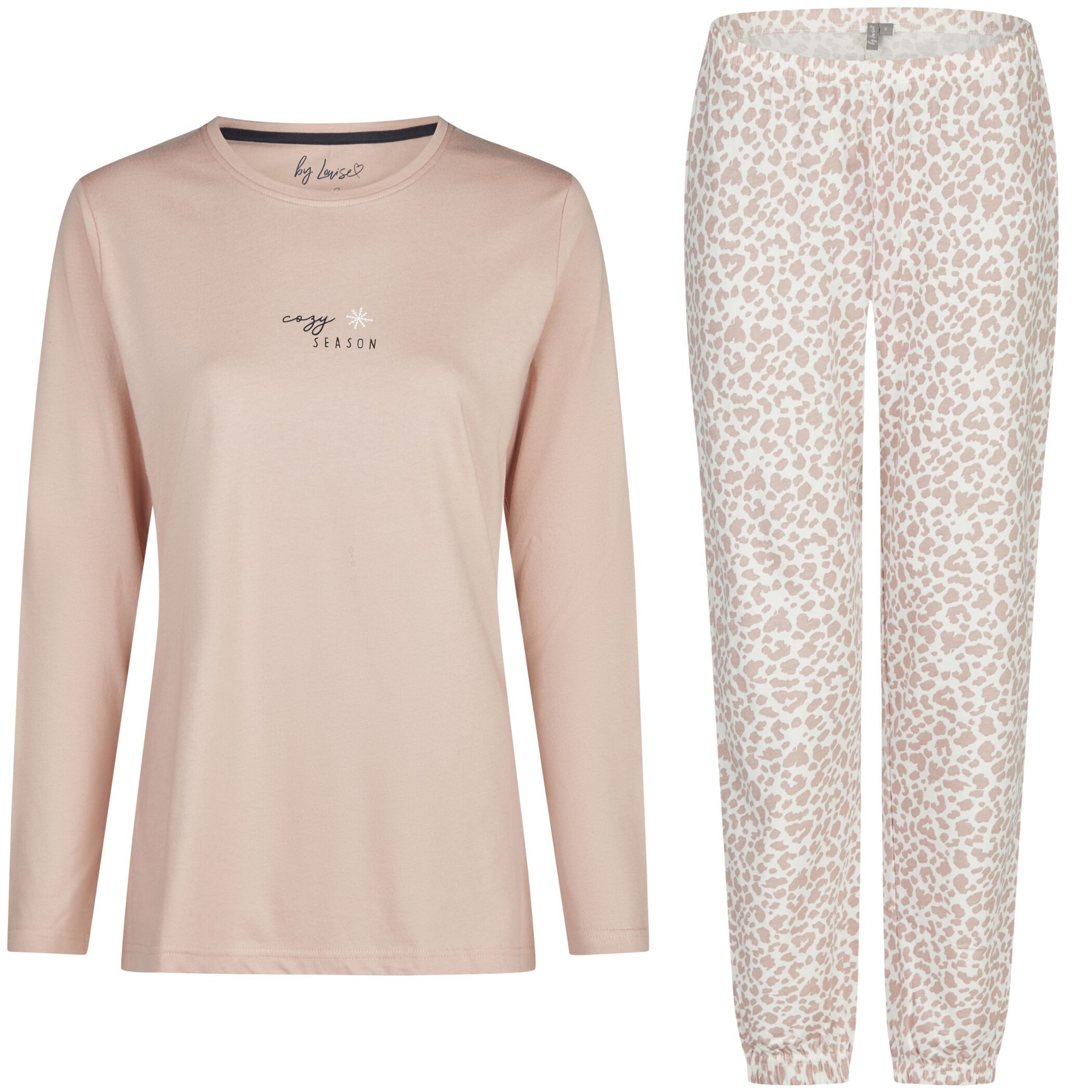 By Louise Schlafanzug by Louise Damen Pyjama mit Kuschelsocken Nachtwäsche günstig online kaufen