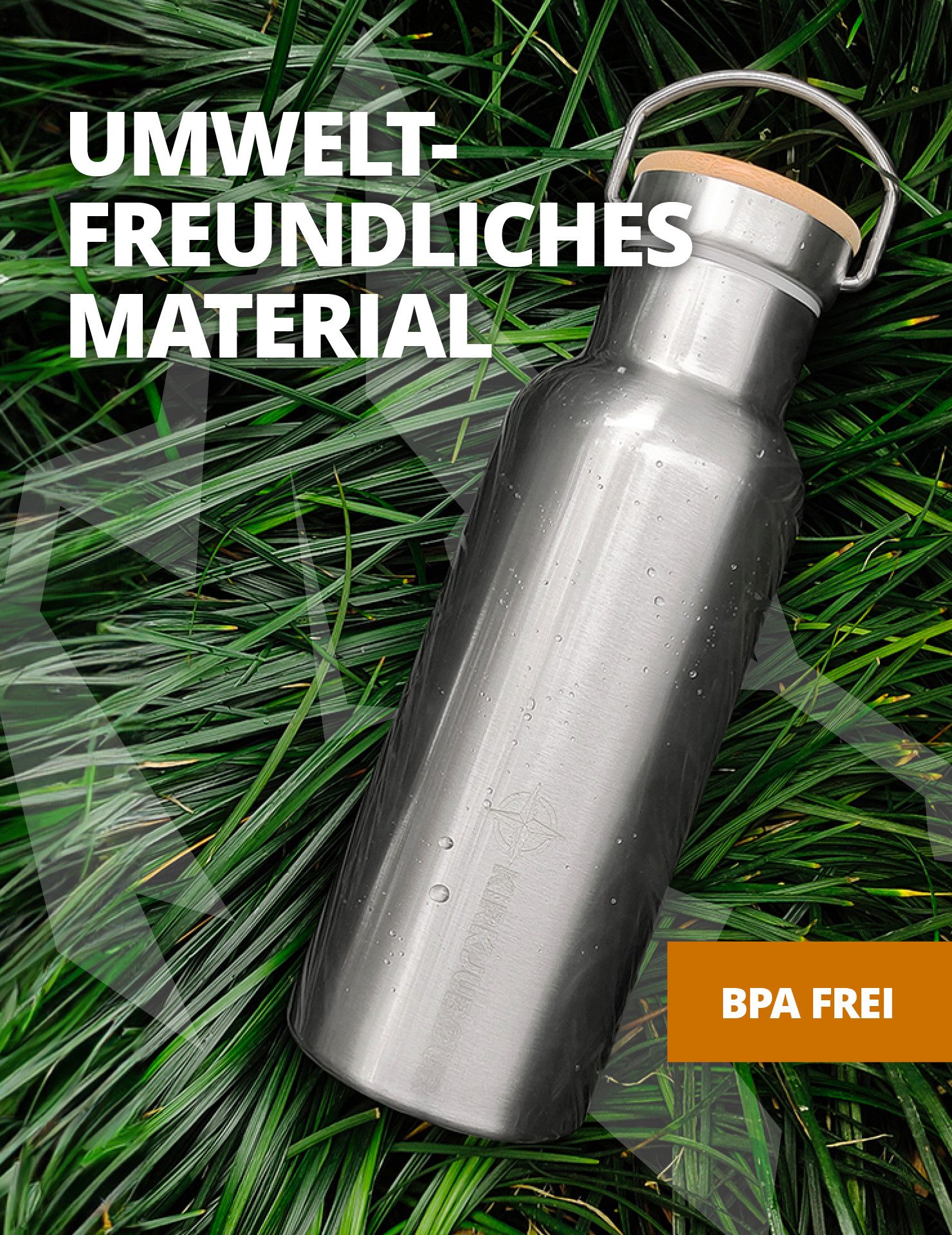 KIRKJUBOUR Trinkflasche "Eisur" Edelstahl Trinkflasche, mit Teesieb und Vollmanteldichtung