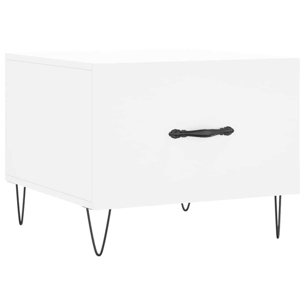 vidaXL Couchtisch Couchtisch Weiß 50x50x40 cm Holzwerkstoff (1-St)