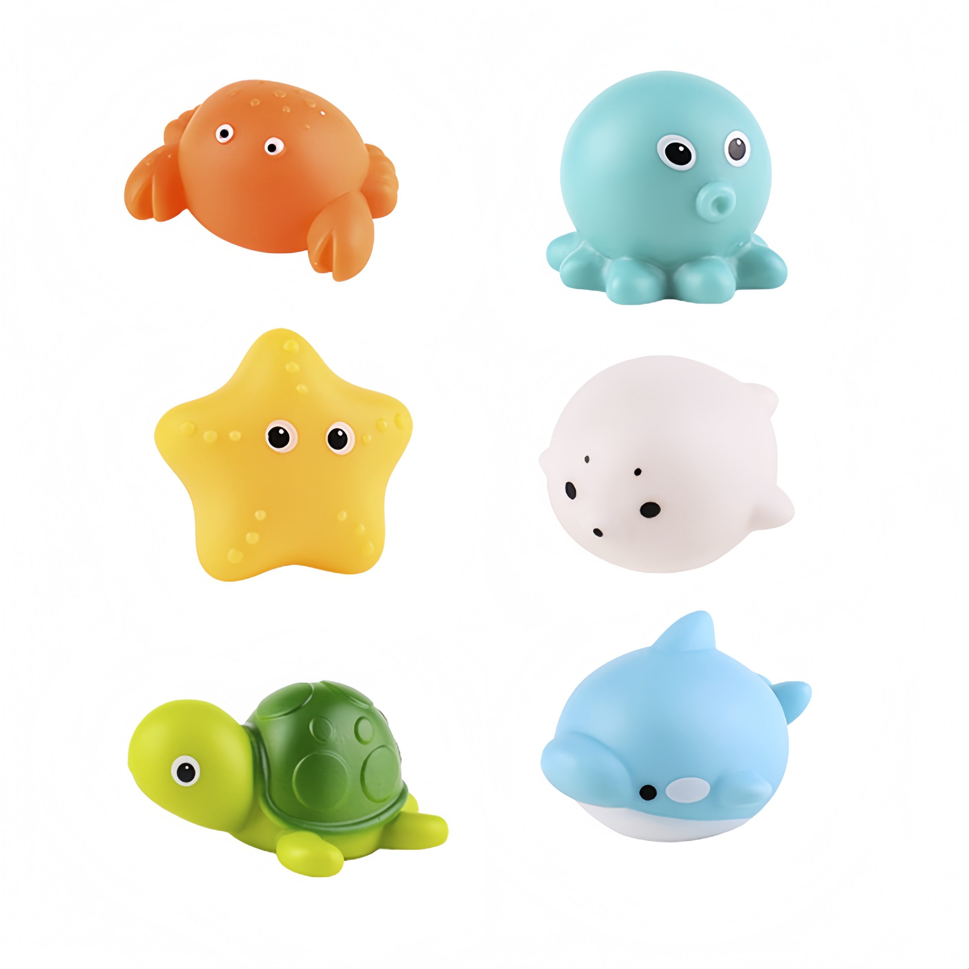 FOUORTUNATE-BEE Lernspielzeug 6-teiliges Badespielzeug-Set in Tierform (6-St), Wasserspielzeug für Kinder – ideal für Badewanne – Bild 5 von 5