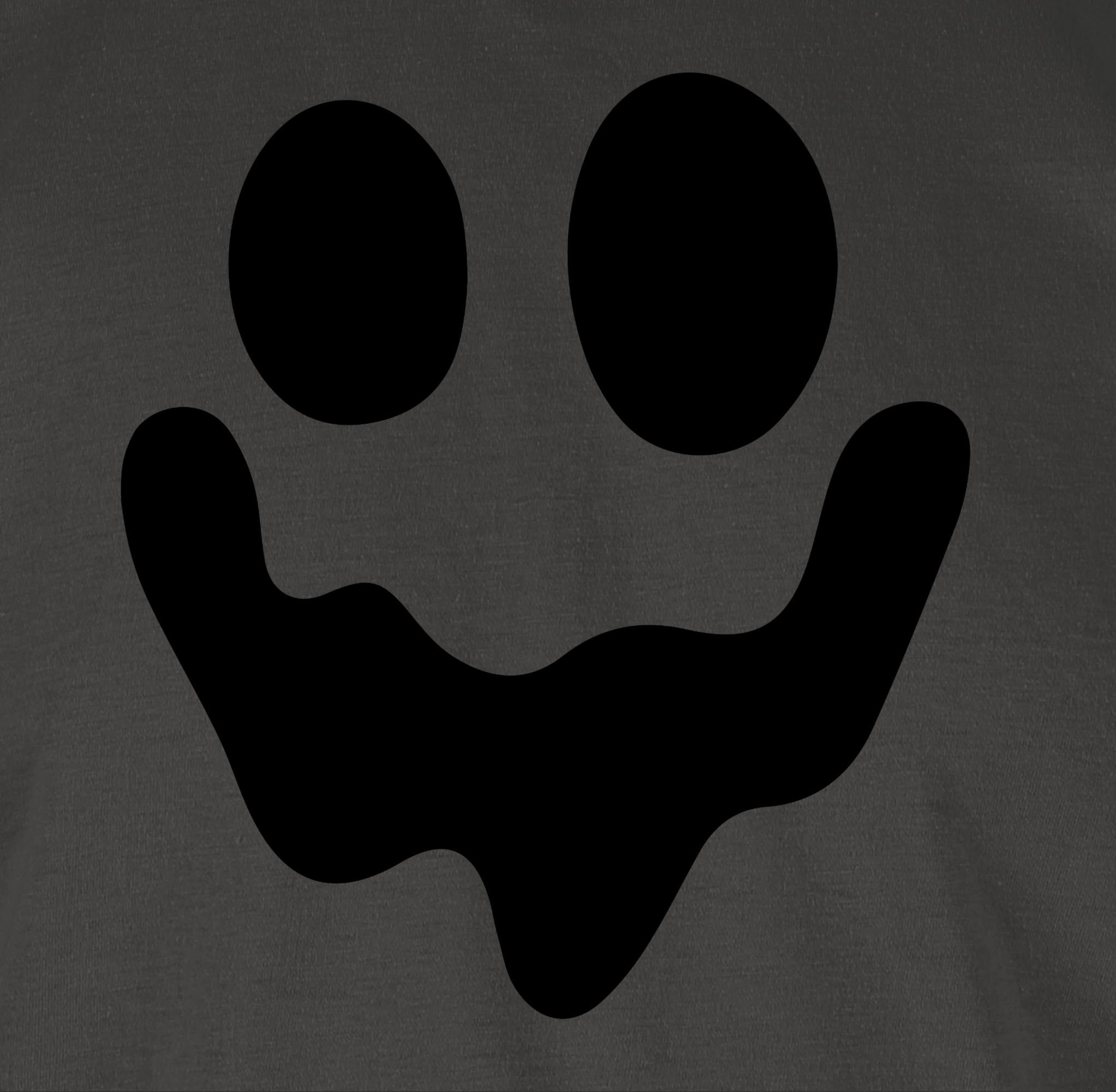 Gruselig Halloween Kostüme T-Shirt Herren Dunkelgrau Gespenst Shirtracer Spuk 02 Geist Einfach