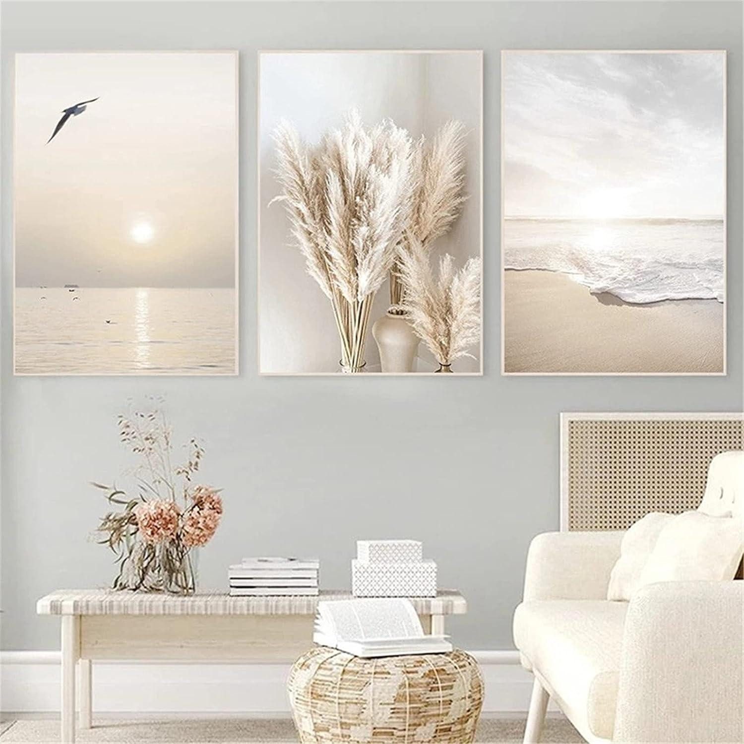 Poster 3er Poster Set Wohnzimmer Schlafzimmer Sonnenuntergang Strand 30x40 cm