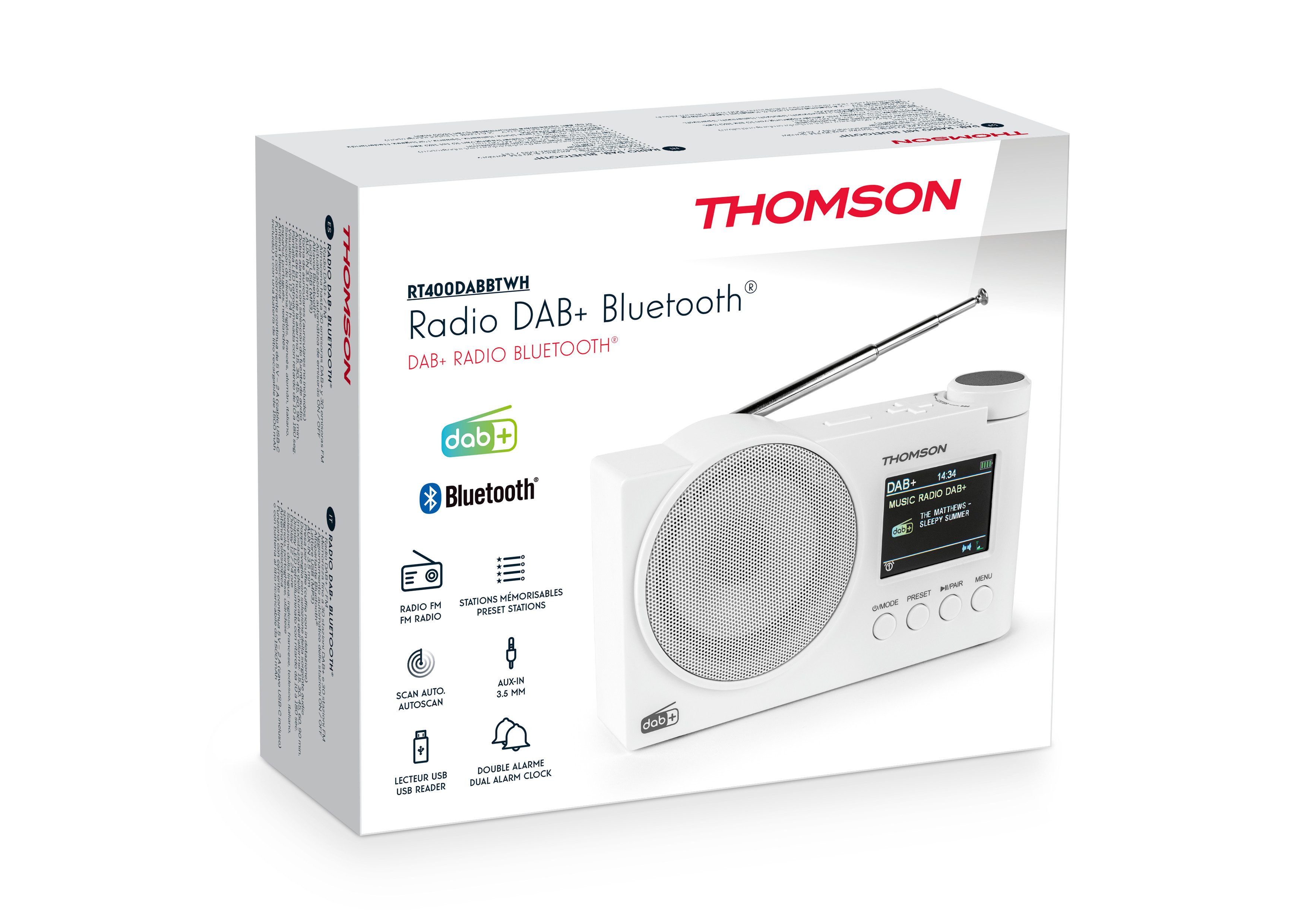 Thomson Radiowecker Thomson Radio RT400DABBTWH