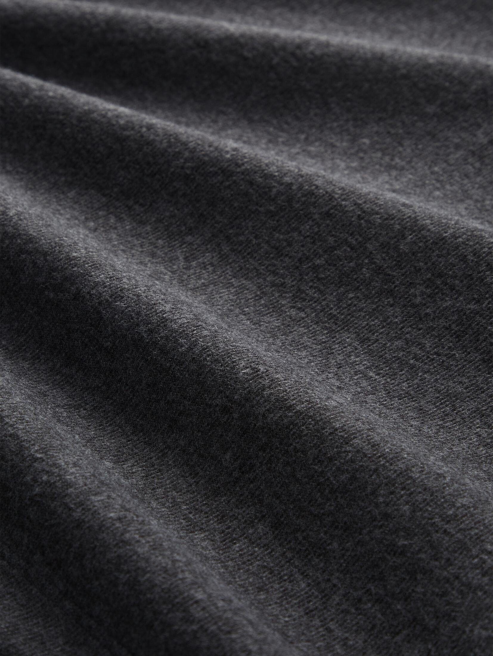 TOM Sweatshirt Rundhalsausschnitt Shale Melange mit Cropped TAILOR Denim Sweatshirt Grey