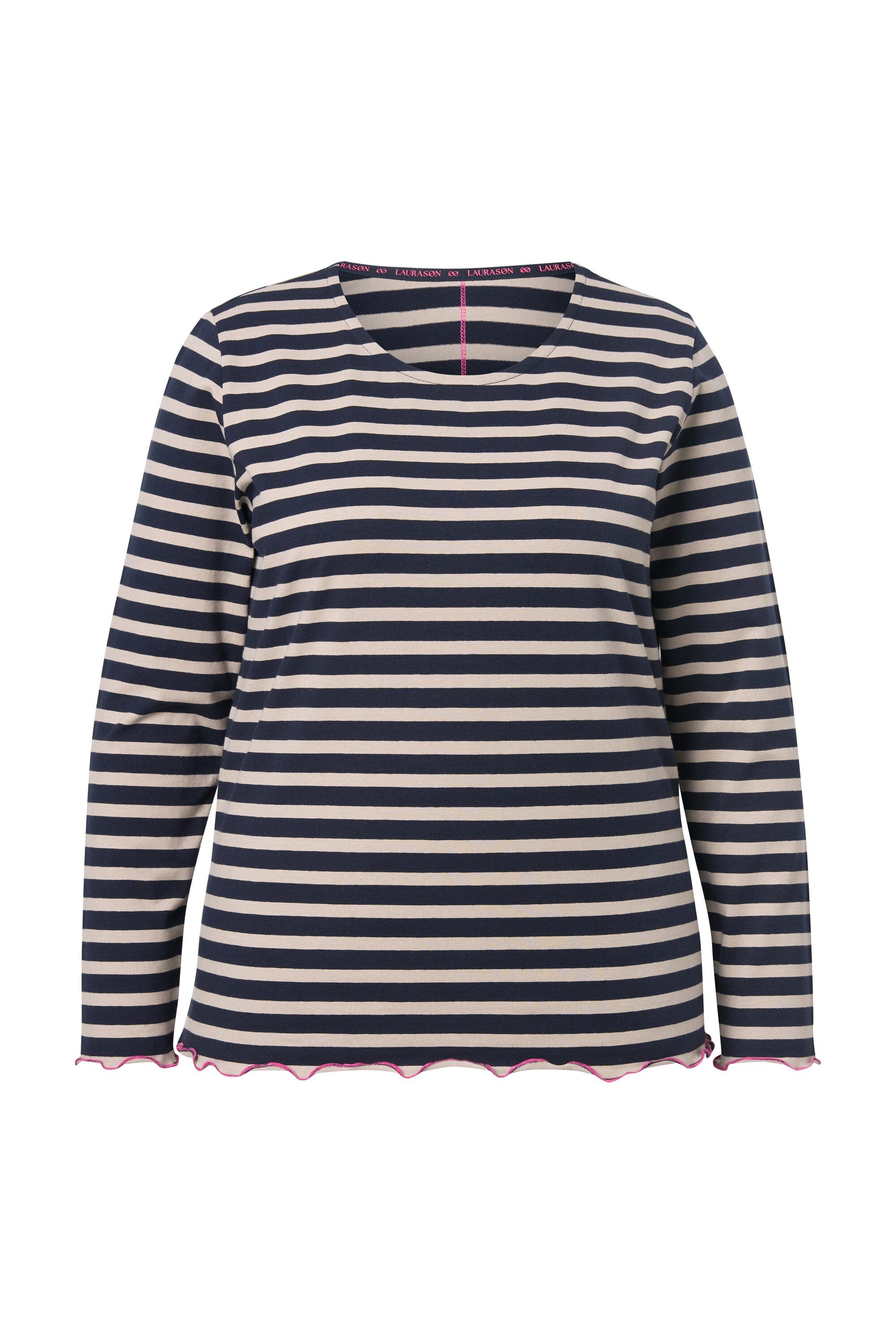 Laurasøn T-Shirt Ringelshirt Langarm Rundhalsausschnitt günstig online kaufen