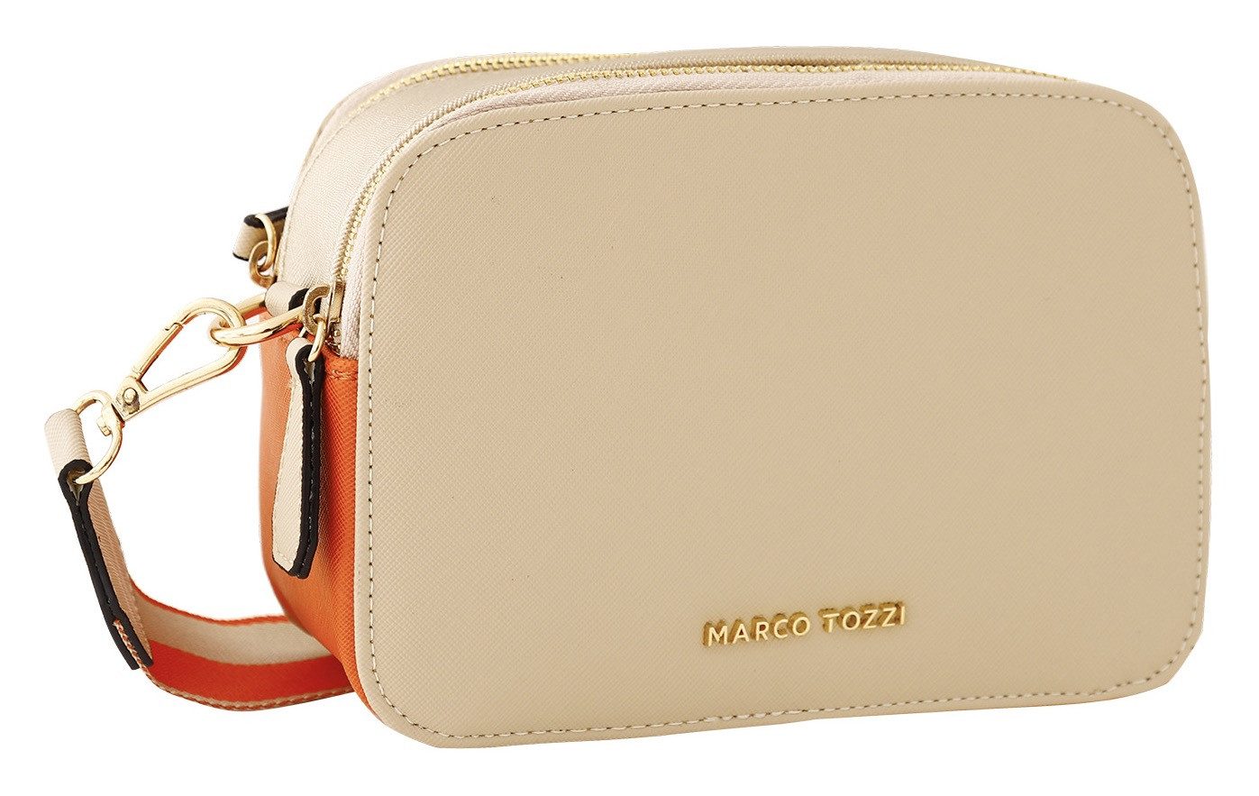 MARCO TOZZI Umhängetasche, Damen Henkeltasche, Schultertasche mit zwei Reißverschlussfächer