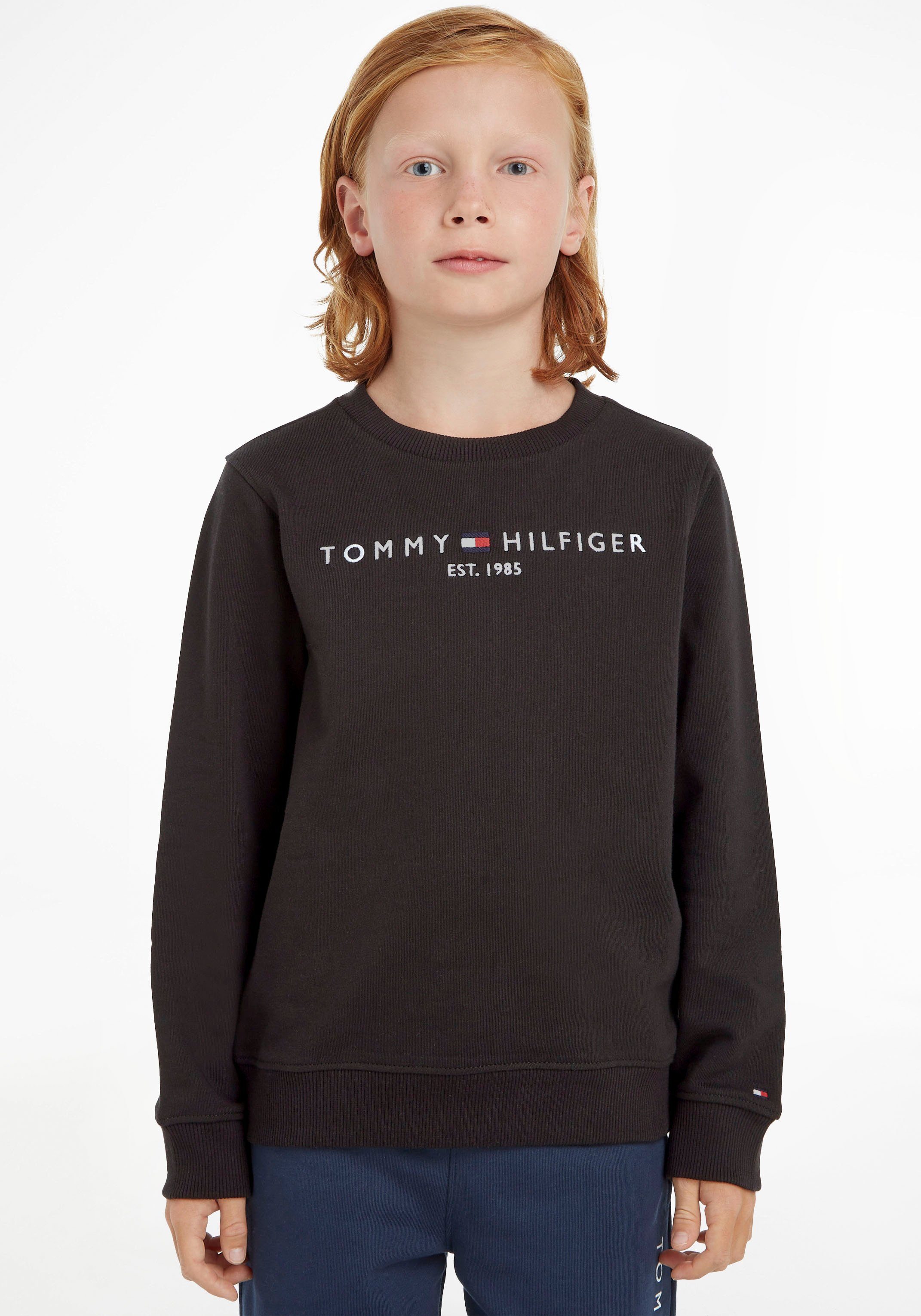 Tommy SWEATSHIRT für Sweatshirt ESSENTIAL Hilfiger und Jungen Mädchen