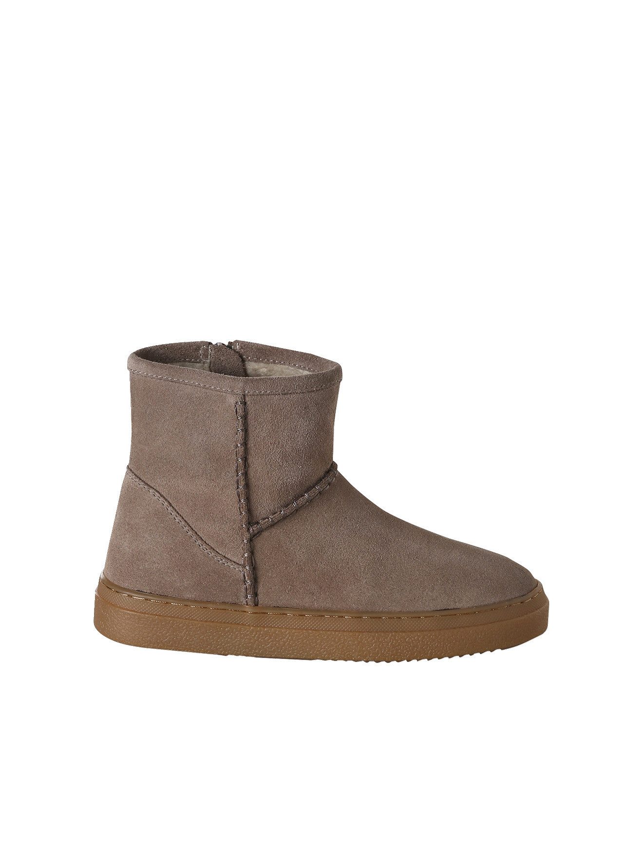 vertbaudet Leder-Boots Mädchen, Reißverschluss seitlich Gummistiefel