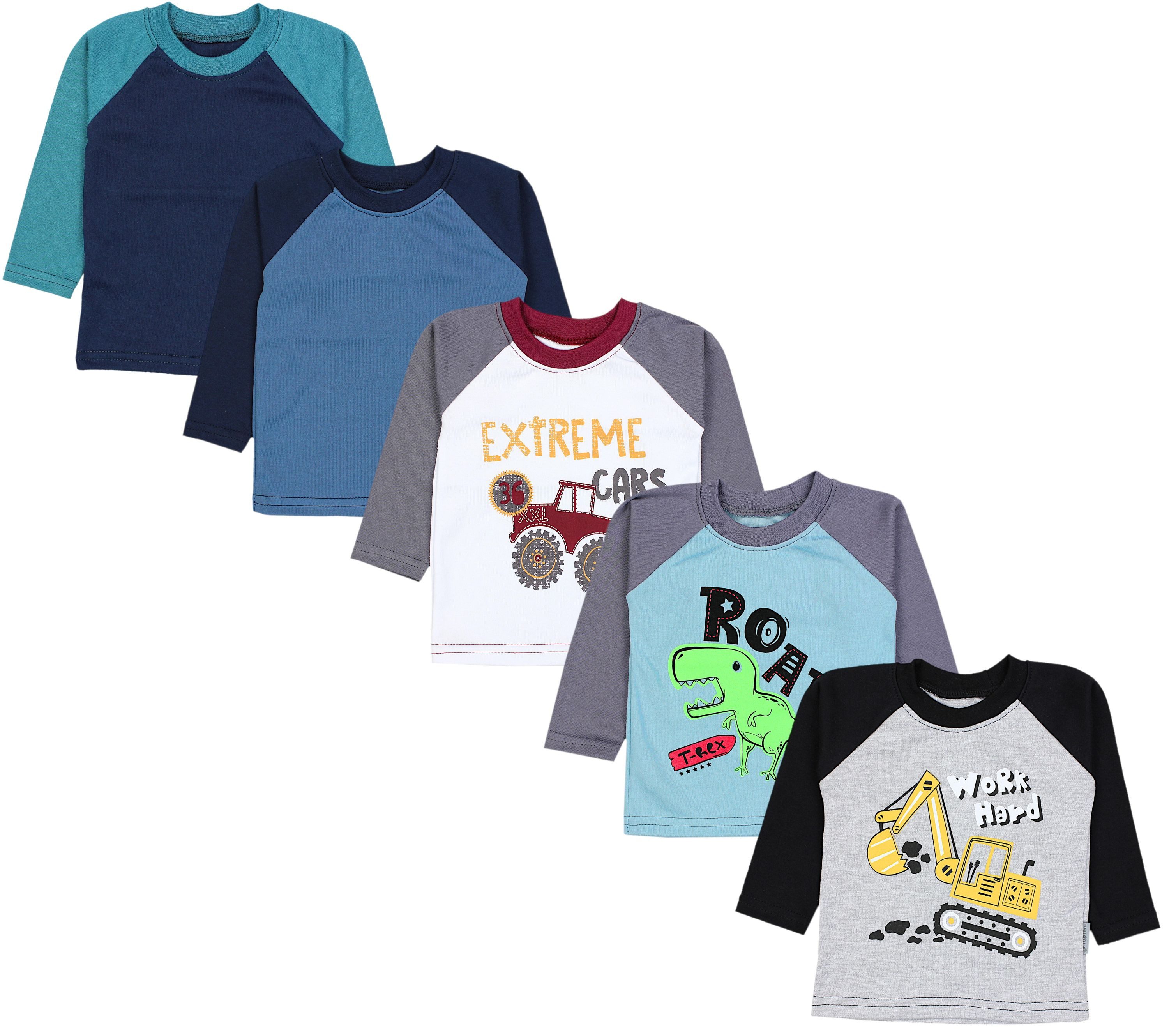 Langarmshirt TupTam Baby Jungen Langarmshirt Gestreift 5er Set