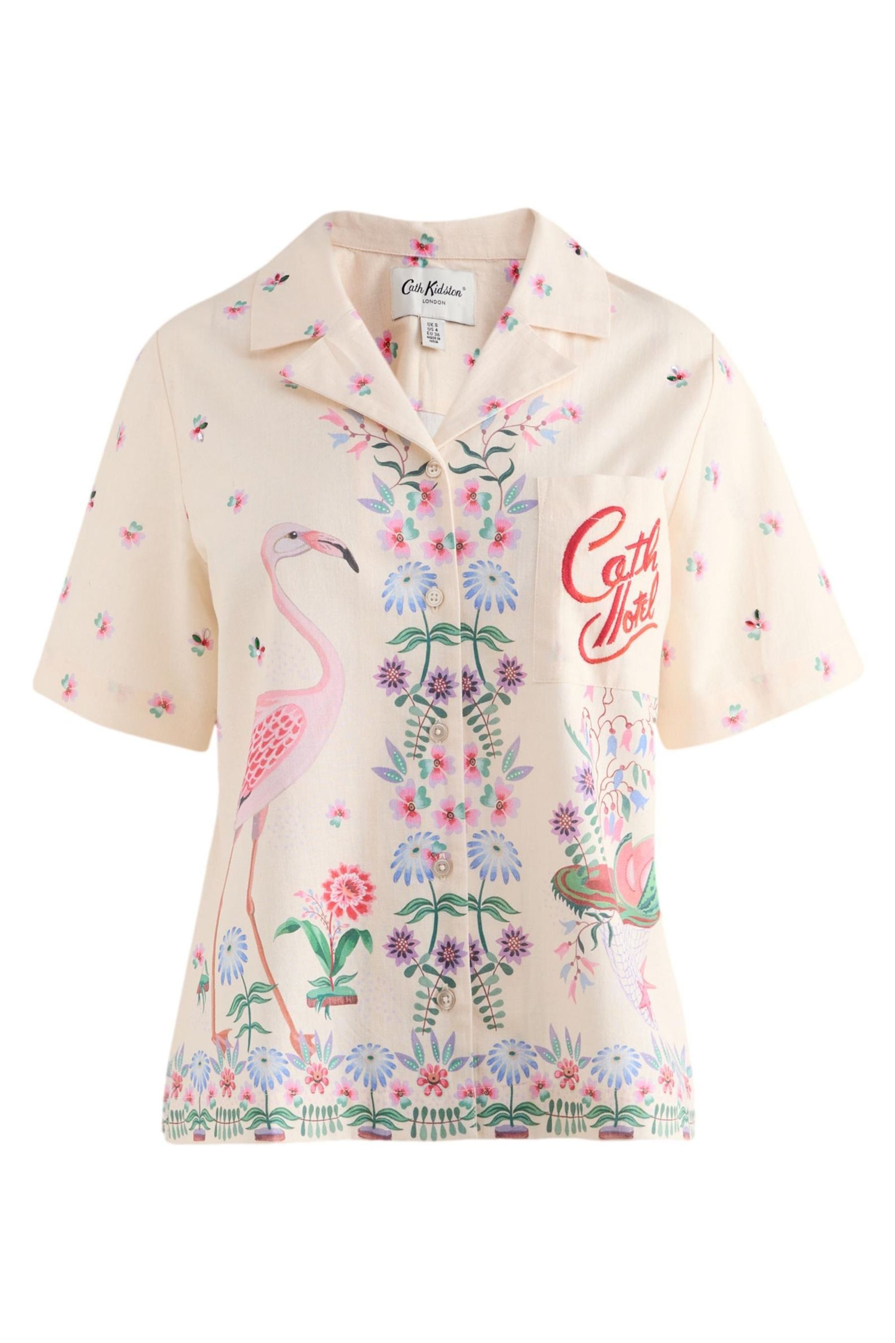 Cath Kidston Strandkleid Cath Kidston T-Shirt mit Print, Flamingo (1-tlg)
