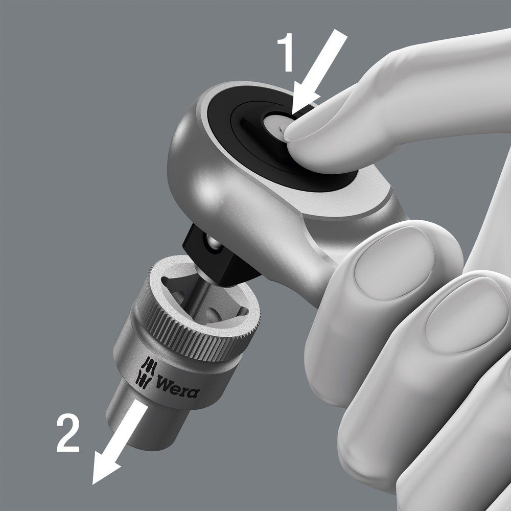 Thumbnail - Wera Ratsche Wera Zyklop Metal 8003 B 05004033001 Umschaltknarre 3/8" (10 mm) 222 m
