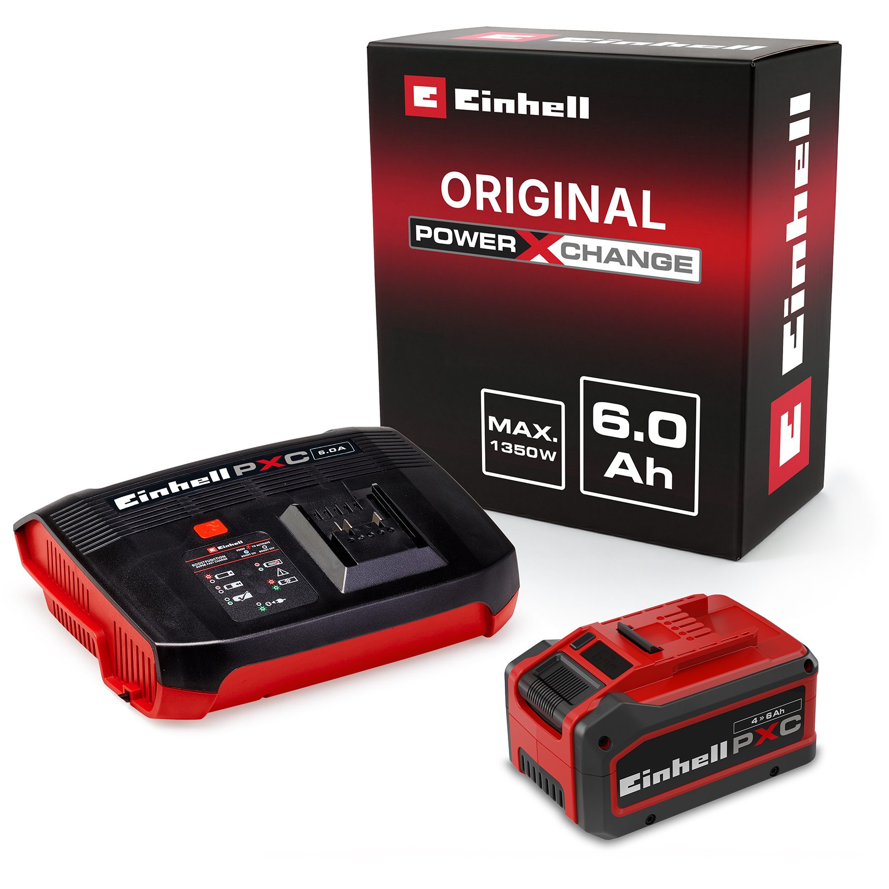 Einhell PXC-Starter-Kit 18V 4-6Ah & 6A Boostcharger Akku-Ladestation (Packung, 2-tlg., inkl. Akku)