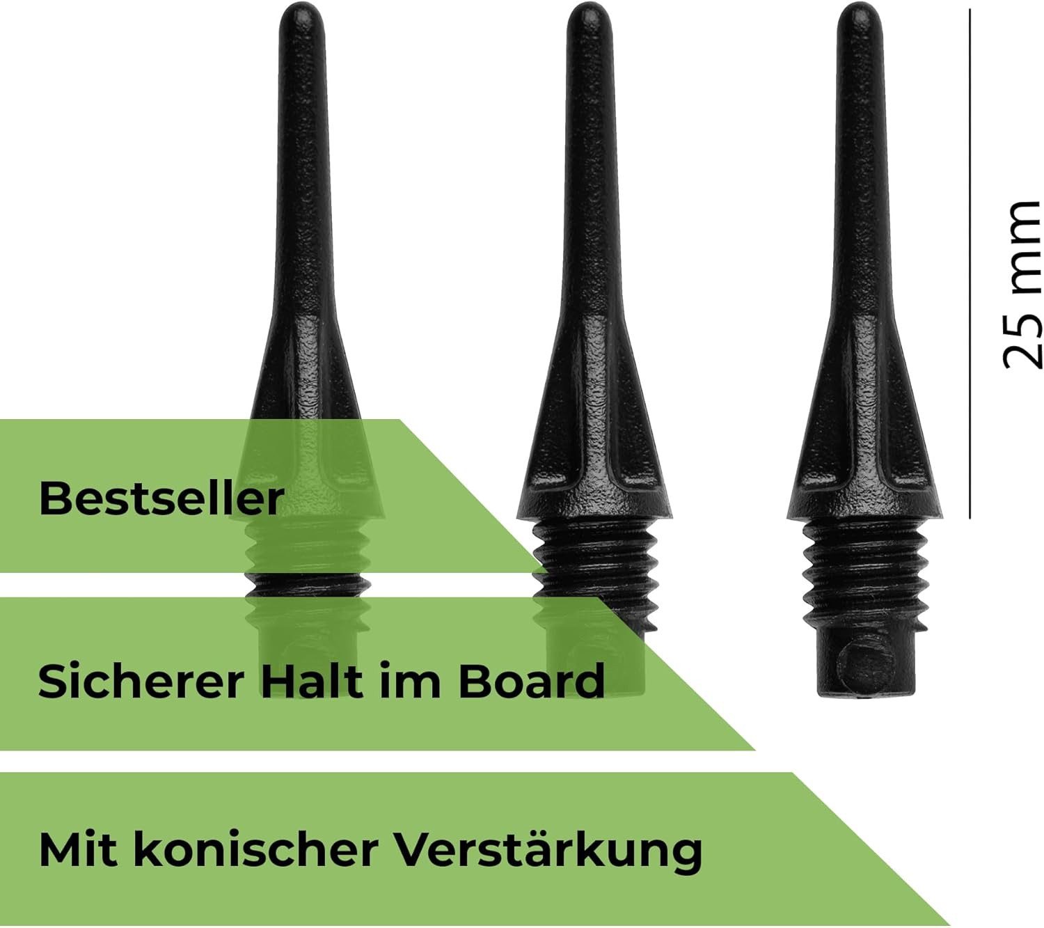 Karella Softdarts Pro-Tip 2BA Gewinde 1000 St. Schwarz