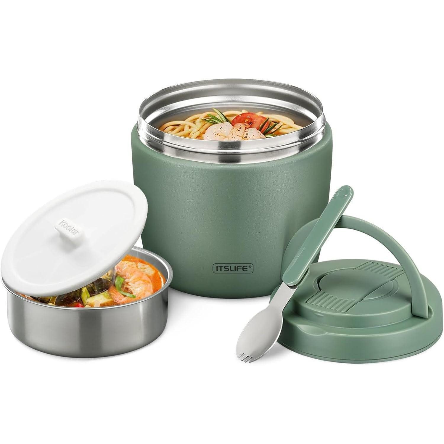 LuxusKollektion Thermobehälter Thermobehälter 970ml Thermoschüssel Edelstahl Auslaufsicher Grün