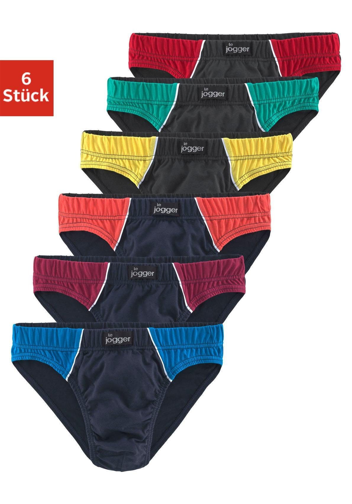 le jogger® Slip (Packung, 6-St) mit kontrastfarbenen Highlights günstig online kaufen