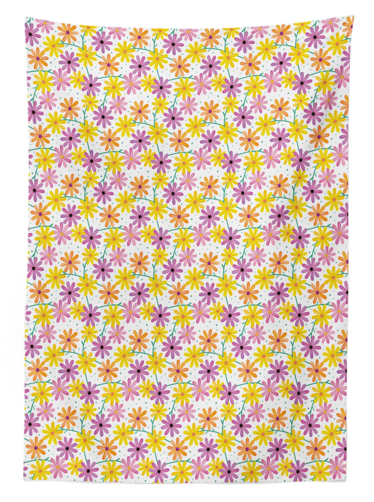 Abakuhaus Tischdecke Farbfest Waschbar den Gerbera-Gänseblümchen Farben, Garten-Kunst Bereich geeignet Für Außen Klare