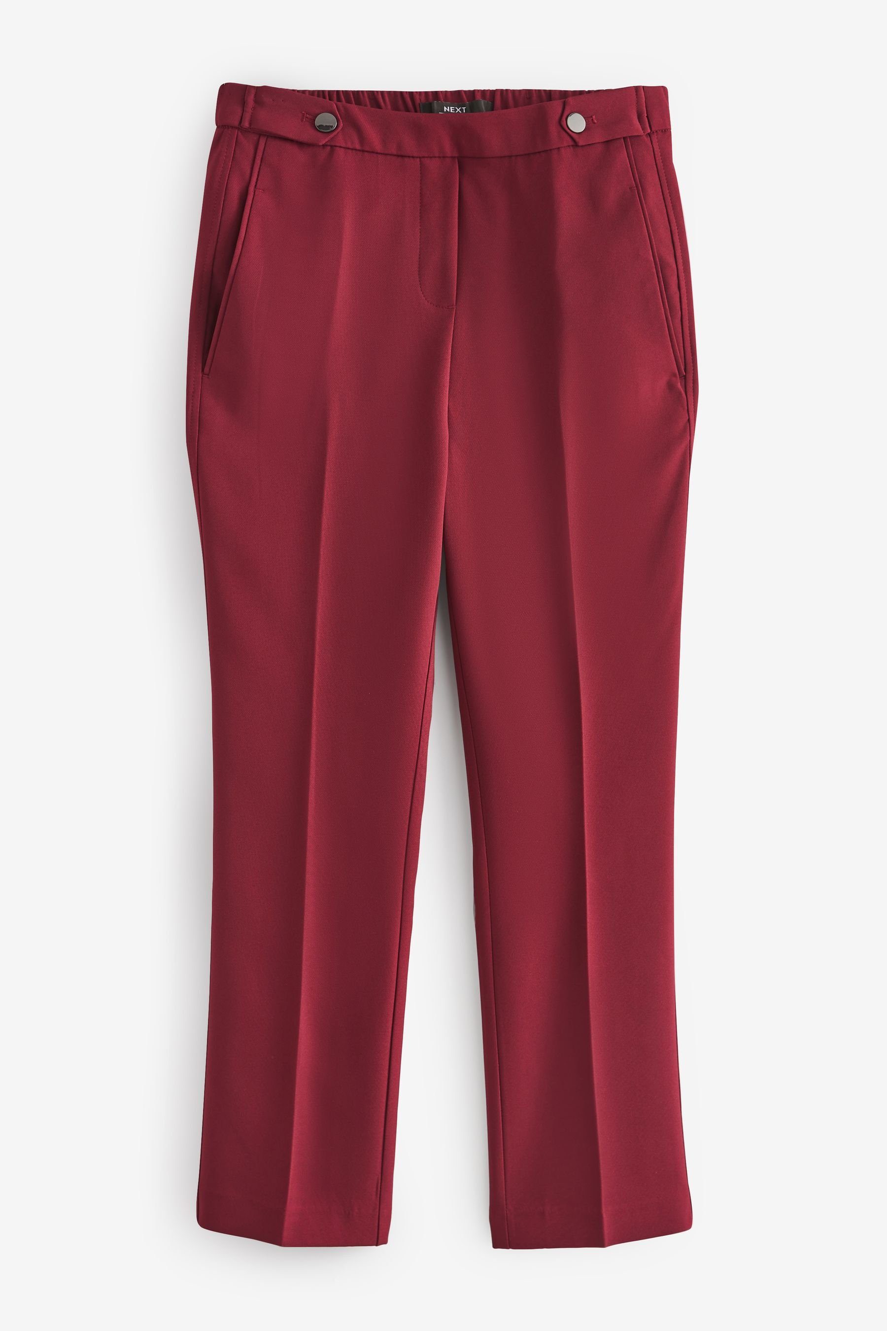 Next Dehnbund-Hose Hose mit geradem Bein und elastischem Rückenbund (1-tlg) Berry Red