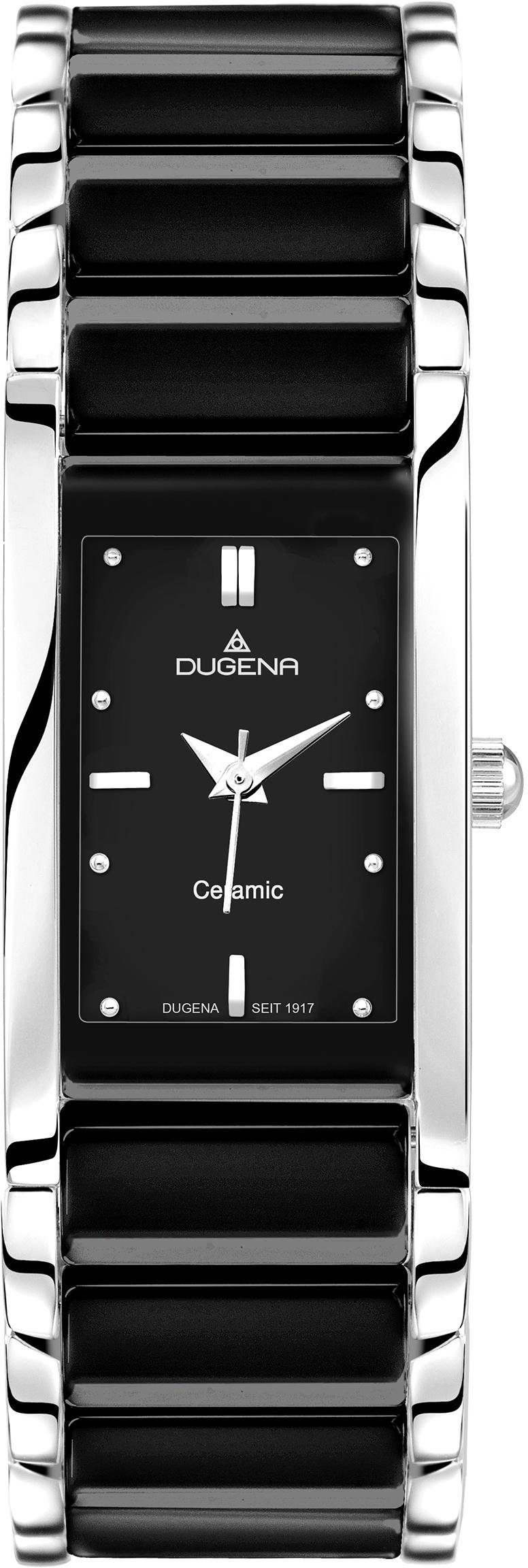 Dugena Quarzuhr Quadra Ceramica, 4460507, Armbanduhr, Damenuhr