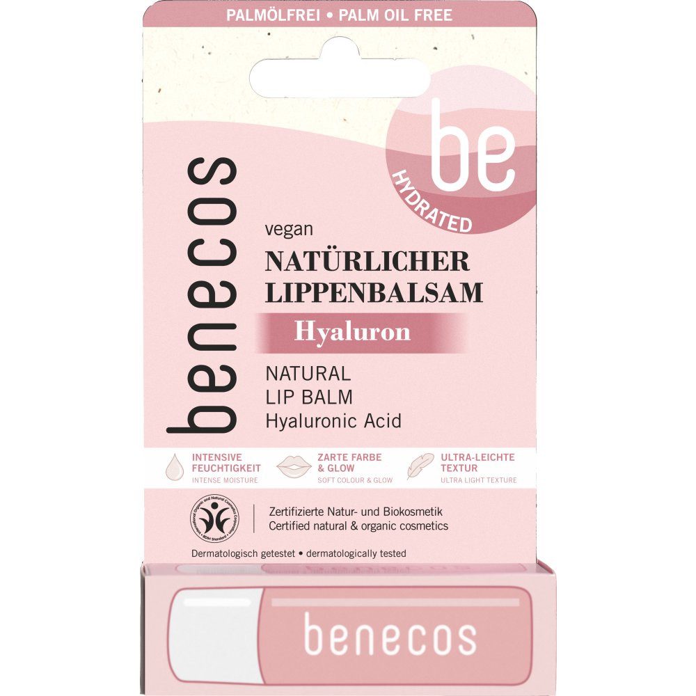 Benecos Gesichtspflege Natural Lip Balm Hyaluron, 4.7 g