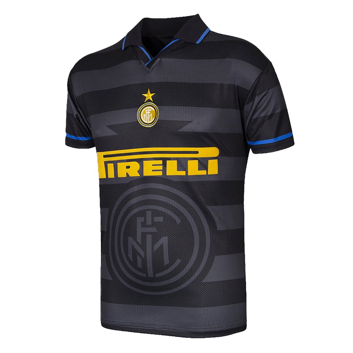 COPA Fußballtrikot COPA Retro Trikot FC Internazionale 1997-98 Away grey/black (Packung)