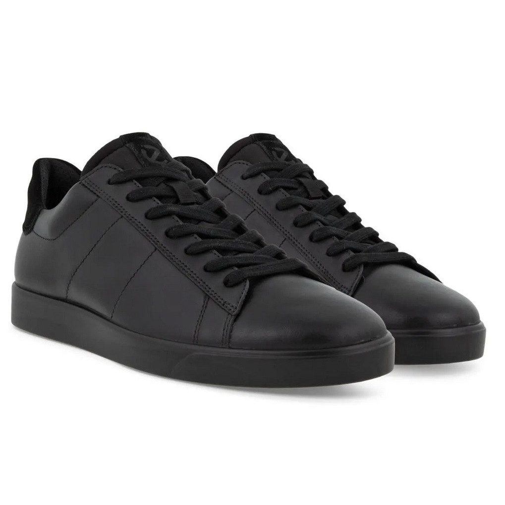 Ecco Street Lite (Premium-Leder) schwarz Herren Sneaker