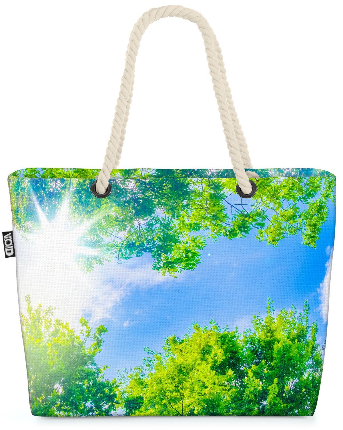 VOID Strandtasche (1-tlg), Blauer Himmel Sommer Park wald bäume ferien entspannung entspannen we