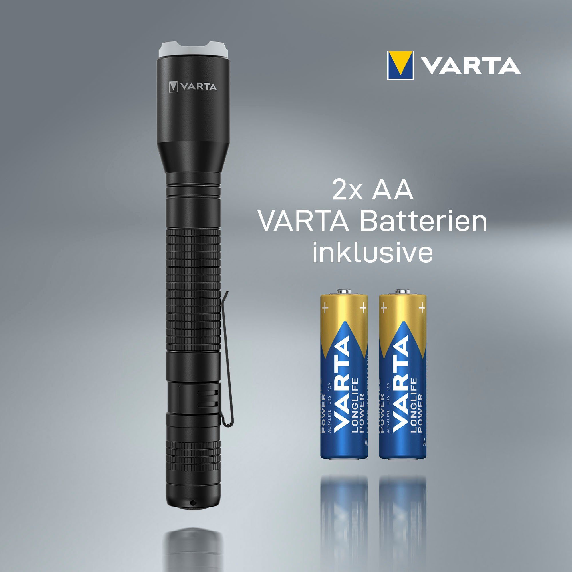 VARTA Taschenlampe Light (1-St) Aluminium Pro F20