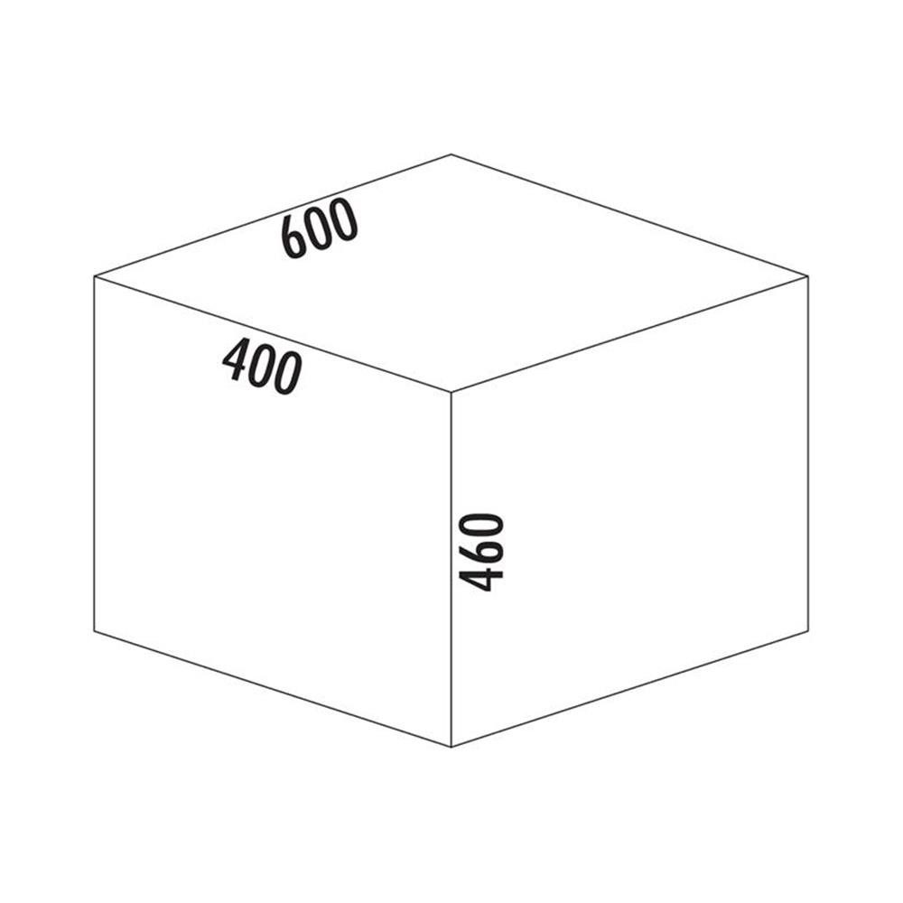 Naber Mülleimer Cox® Base 460 S/600-3, hellgrau