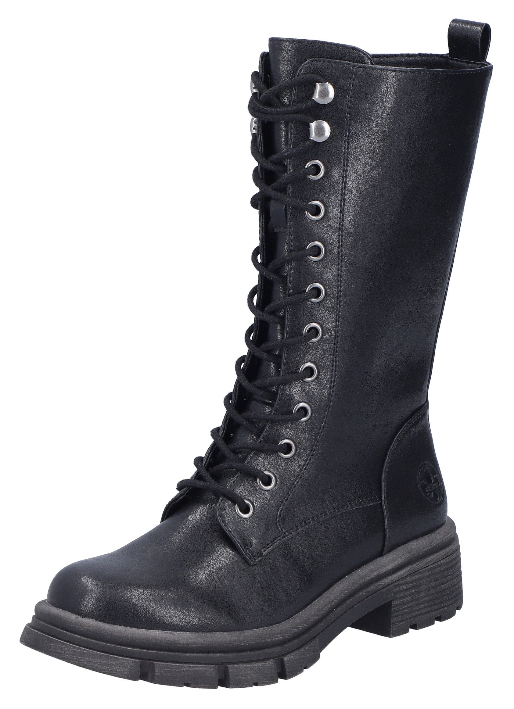 Rieker Schnürstiefel Schnürboots mit Reißverschluss und robuster Profilsohl günstig online kaufen