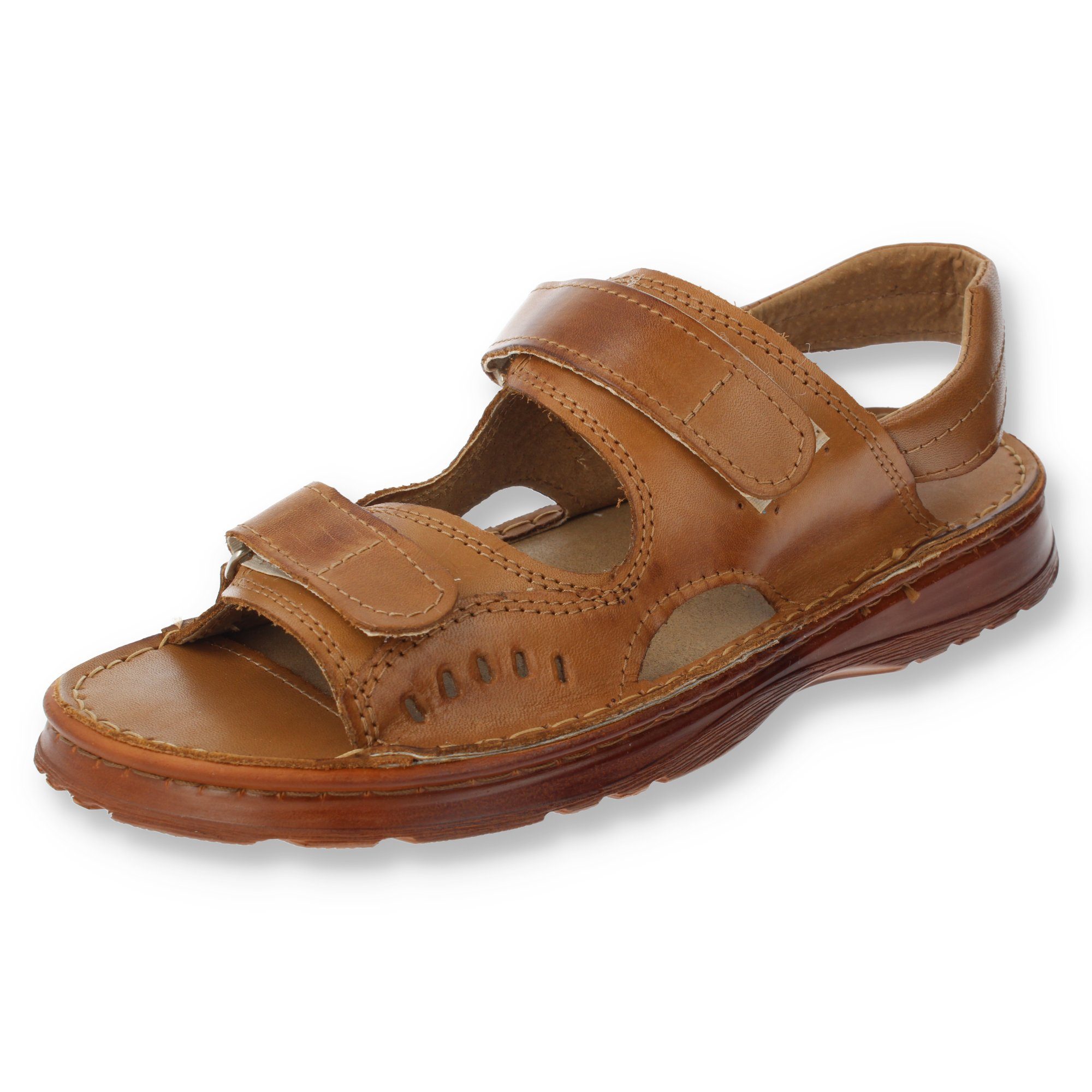 filsko Elegante Sommer Leder Sandale Hellbraun Sandalen Herren für