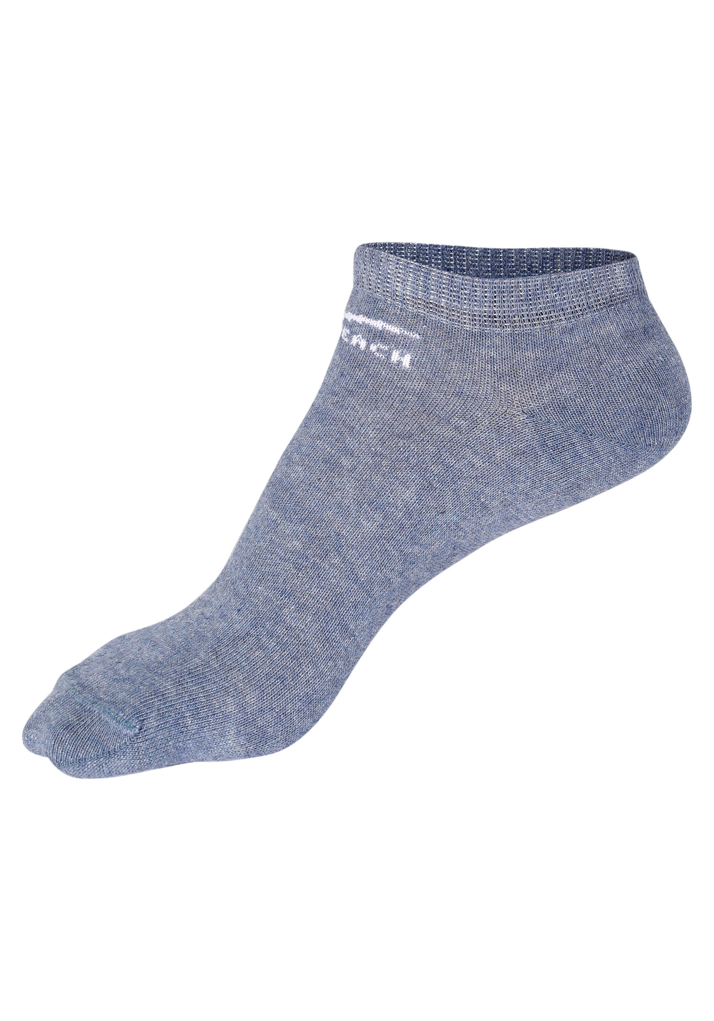 Venice Beach jeans-meliert Passform Sneakersocken perfekte jeans-meliert, 6-Paar) (Set, weiß, durch dunkel LYCRA-Anteil