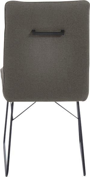 Kufenstuhl Steppung schwarz, Wohnen K+W (1 Griff im Sitz in Komfort Drahtgestell Rücken, Metall am & St), schlamm