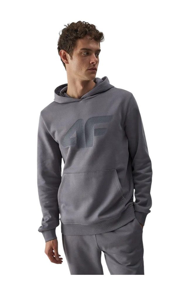 4F Kapuzenpullover Sweatshirt M1494 (Baumwolle) grau Herren