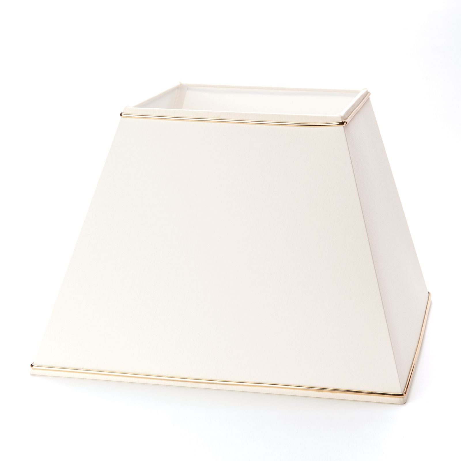 Orion Leuchten Lampenschirm Lampenschirm Creme eckig Goldkante 31 × 31 cm E27