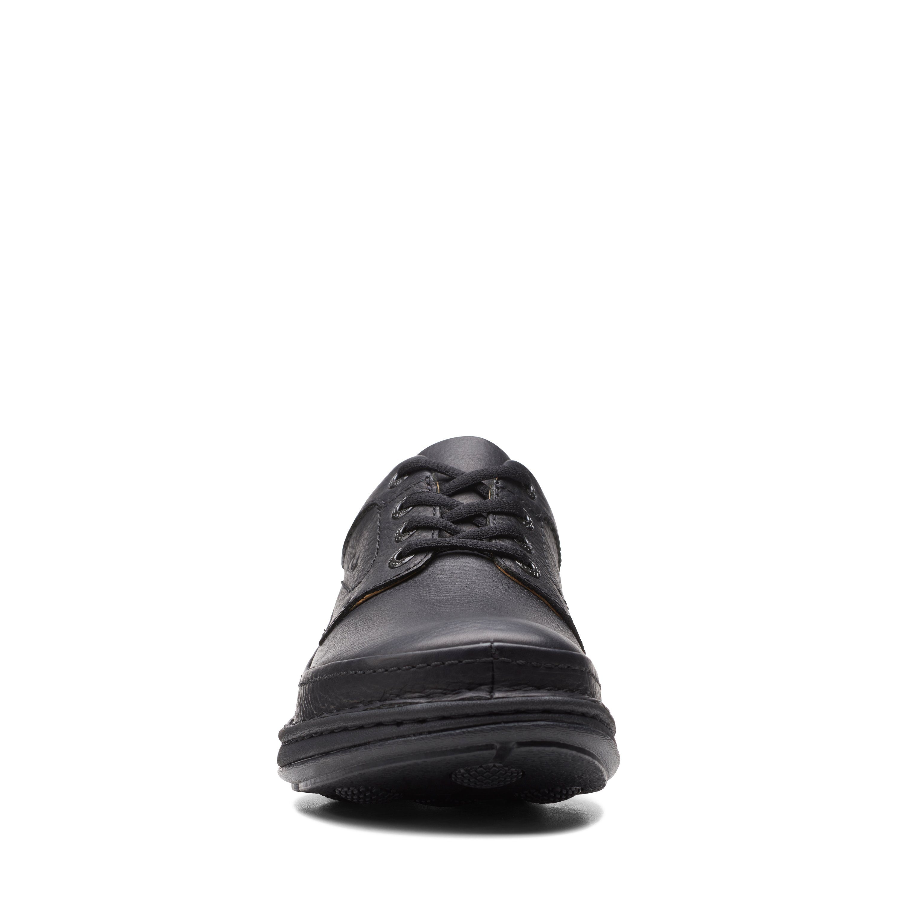 Clarks Three Herausnehmbares Black Nature Fußbett Leather Schnürschuh