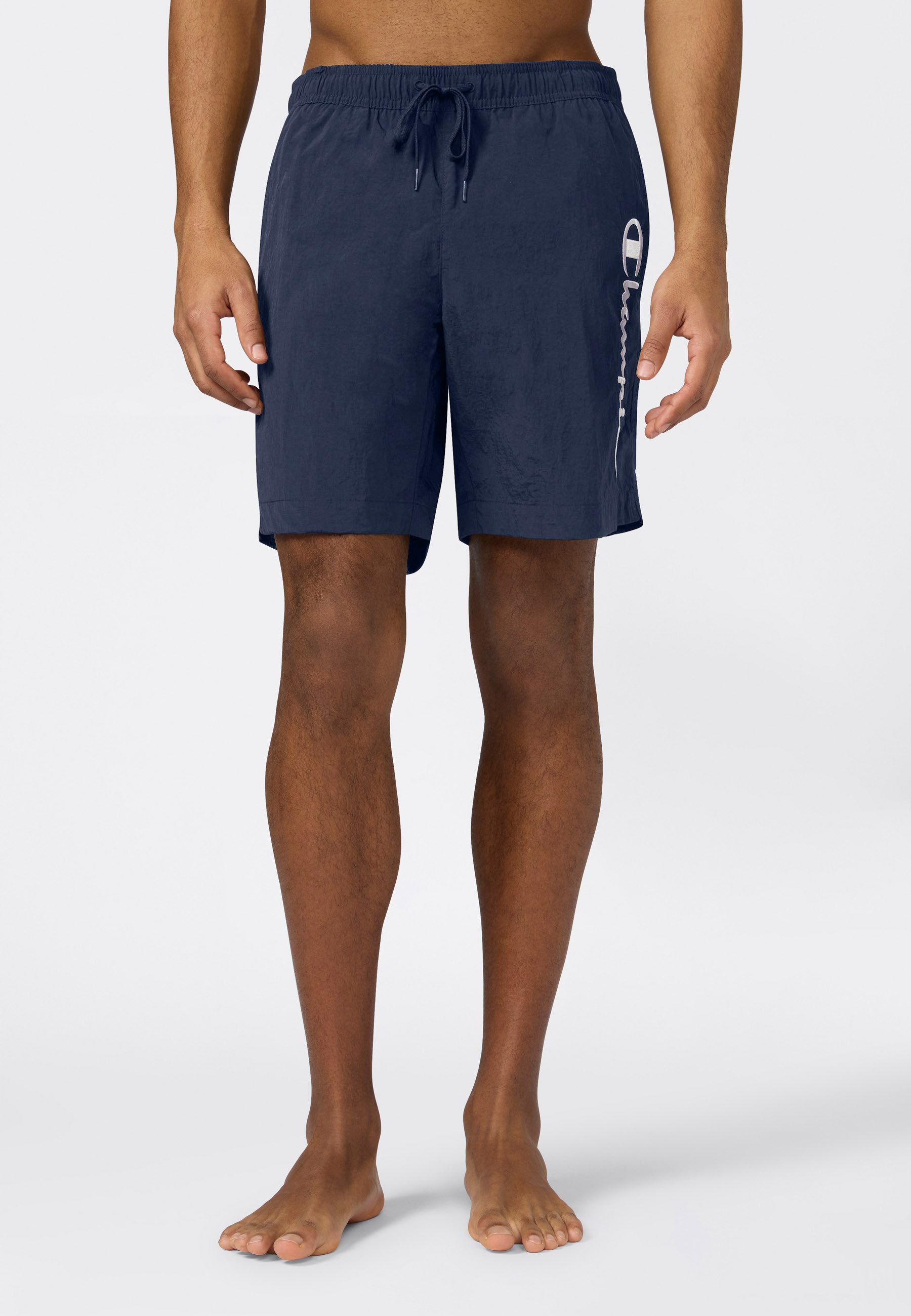 Champion Badeshorts Beachshort Standard Fit mit Logostickerei, unifarben, pflegeleicht, schnell trocknend