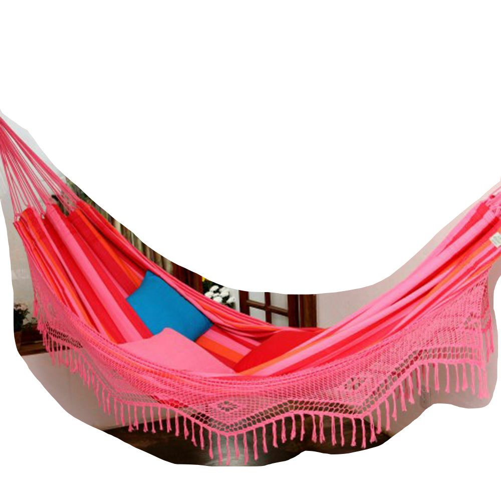 denaná Hängematte Hängematte Azaleia mit Borte 100% Baumwolle Denana, Hochwertige Qualität